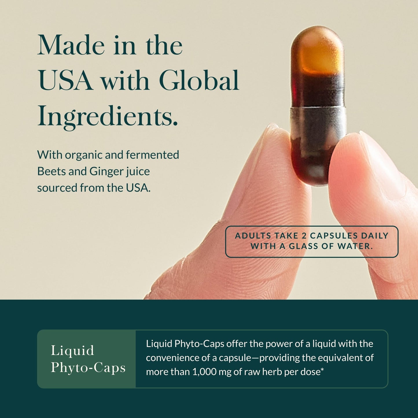Gaia Herbs Ginger-Beet Postbiotic Capsule 60 Count