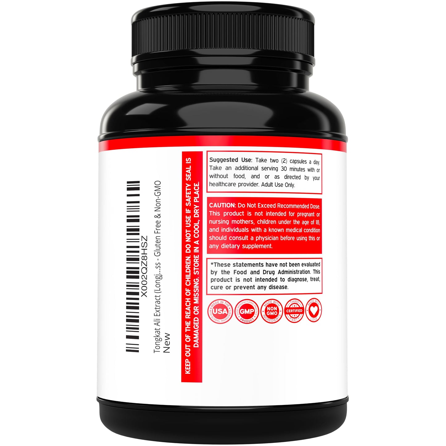 DORADO NUTRITION Tongkat Ali For Men (Longjack) Eurycoma Longifolia Extract 1200mg Per Serving, 120 Capsules