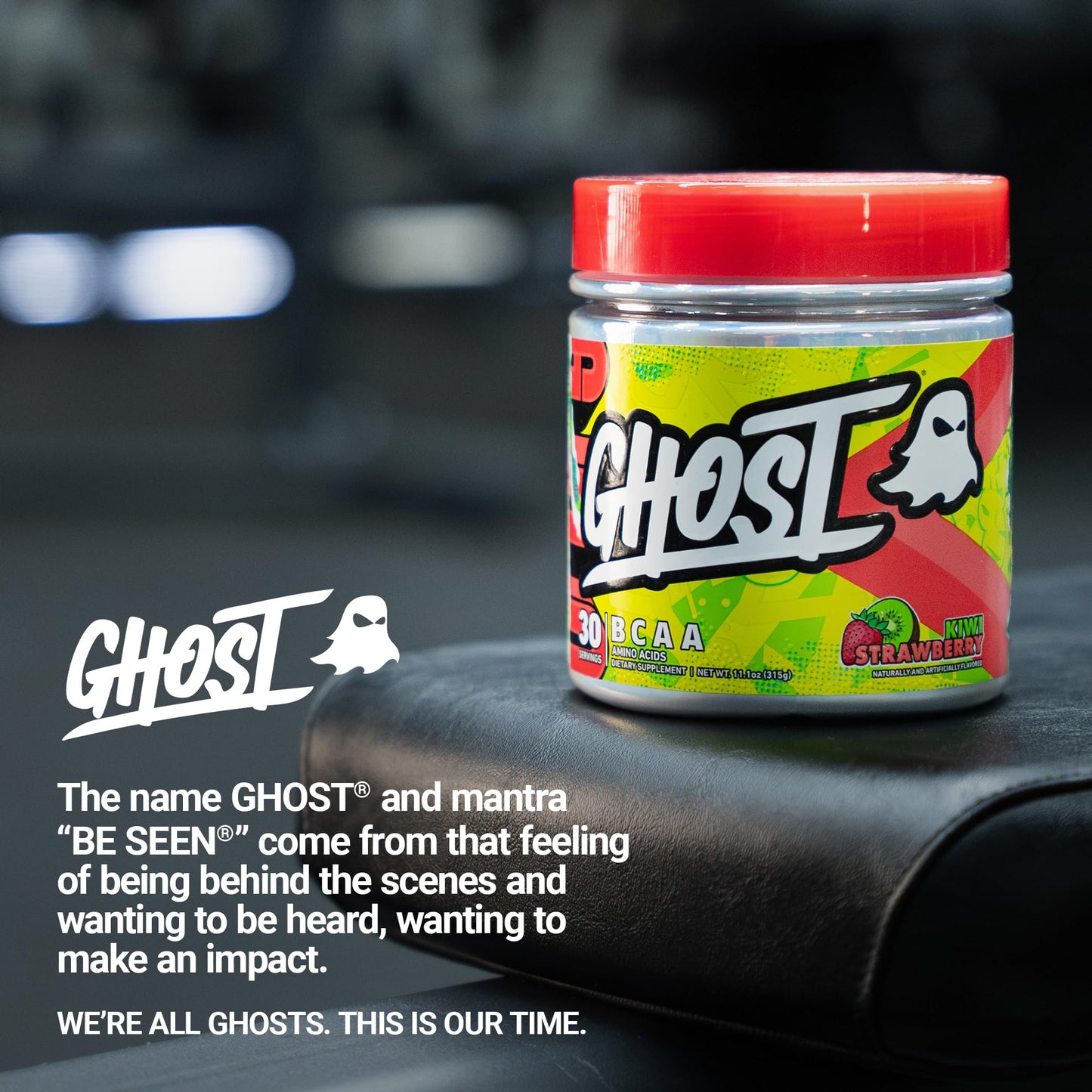 GHOST BCAA Powder Amino Acids Supplement, 11.1 Ounce
