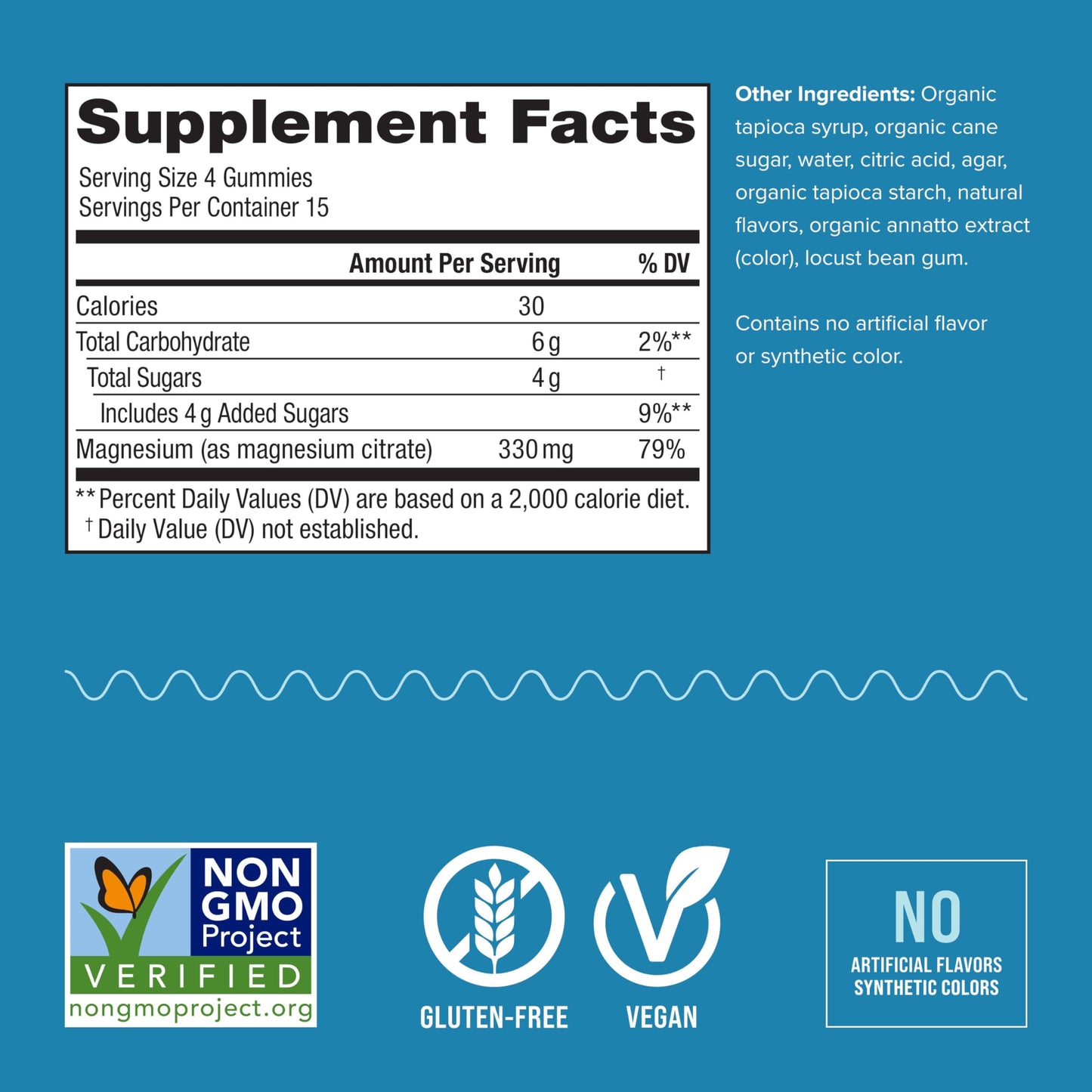 Natural Vitality CALM Magnesium Gummies, 60 Count