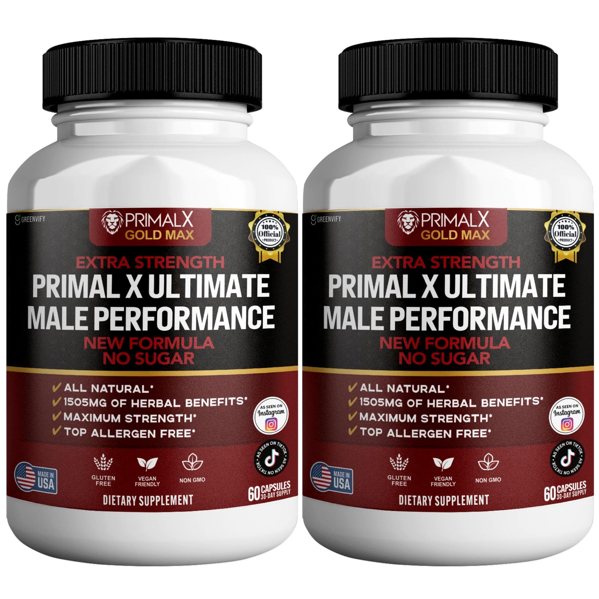 GREENVIFY Primal X Gold Max Ultimate Supplement Capsule, 60 Count