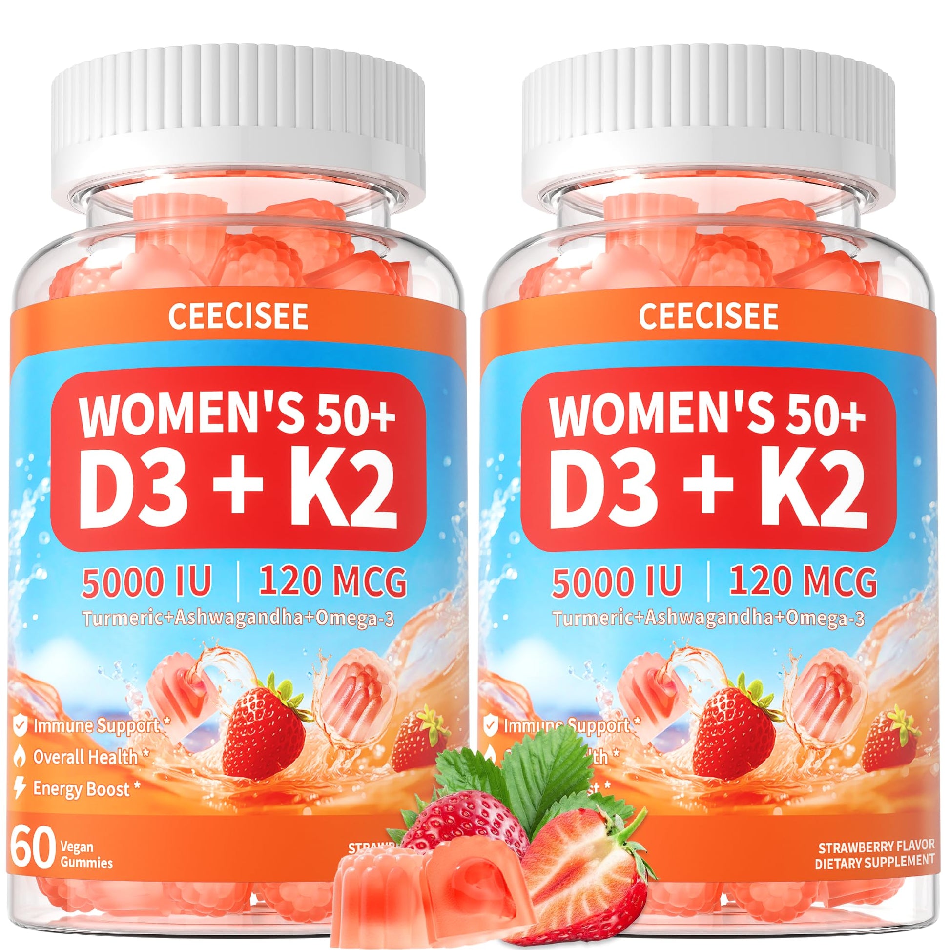Ceecisee Vitamin D3 K2 Gummies 120 Count