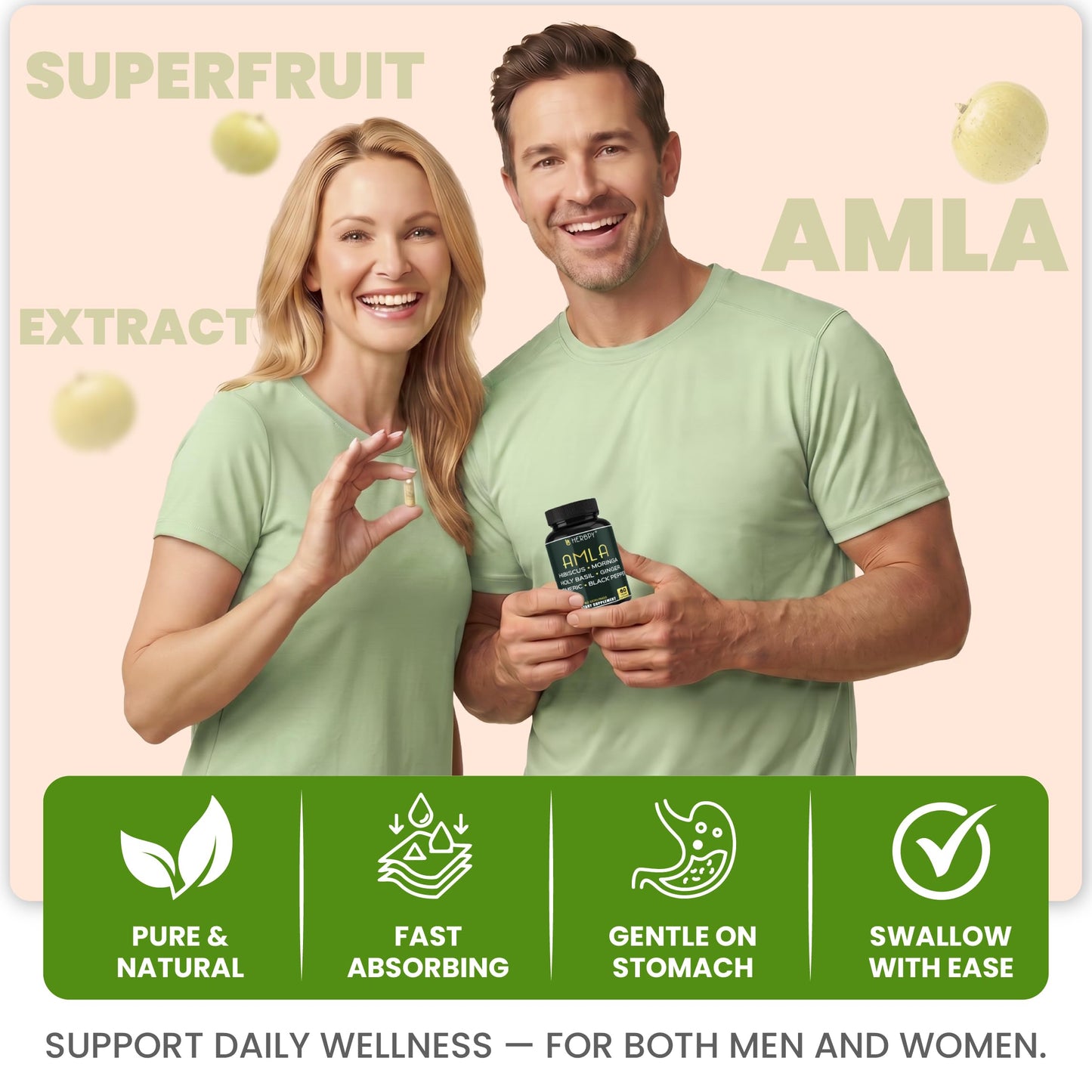 Herbpy 7in1 Amla Superfruit Extract Supplement Capsules, 60 Count