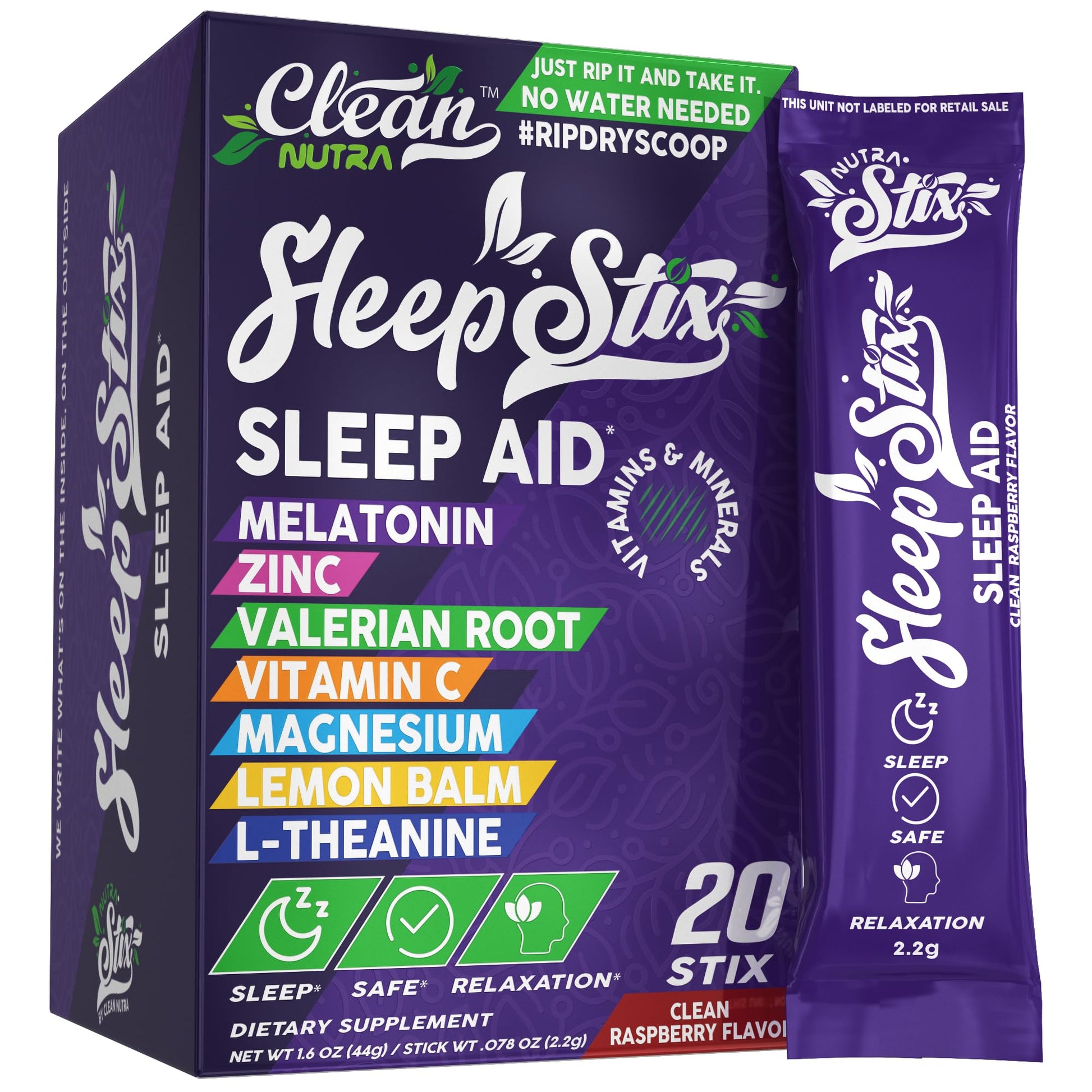 Clean Nutraceuticals Sleep Aid Melatonin Powder 0.71 Ounce