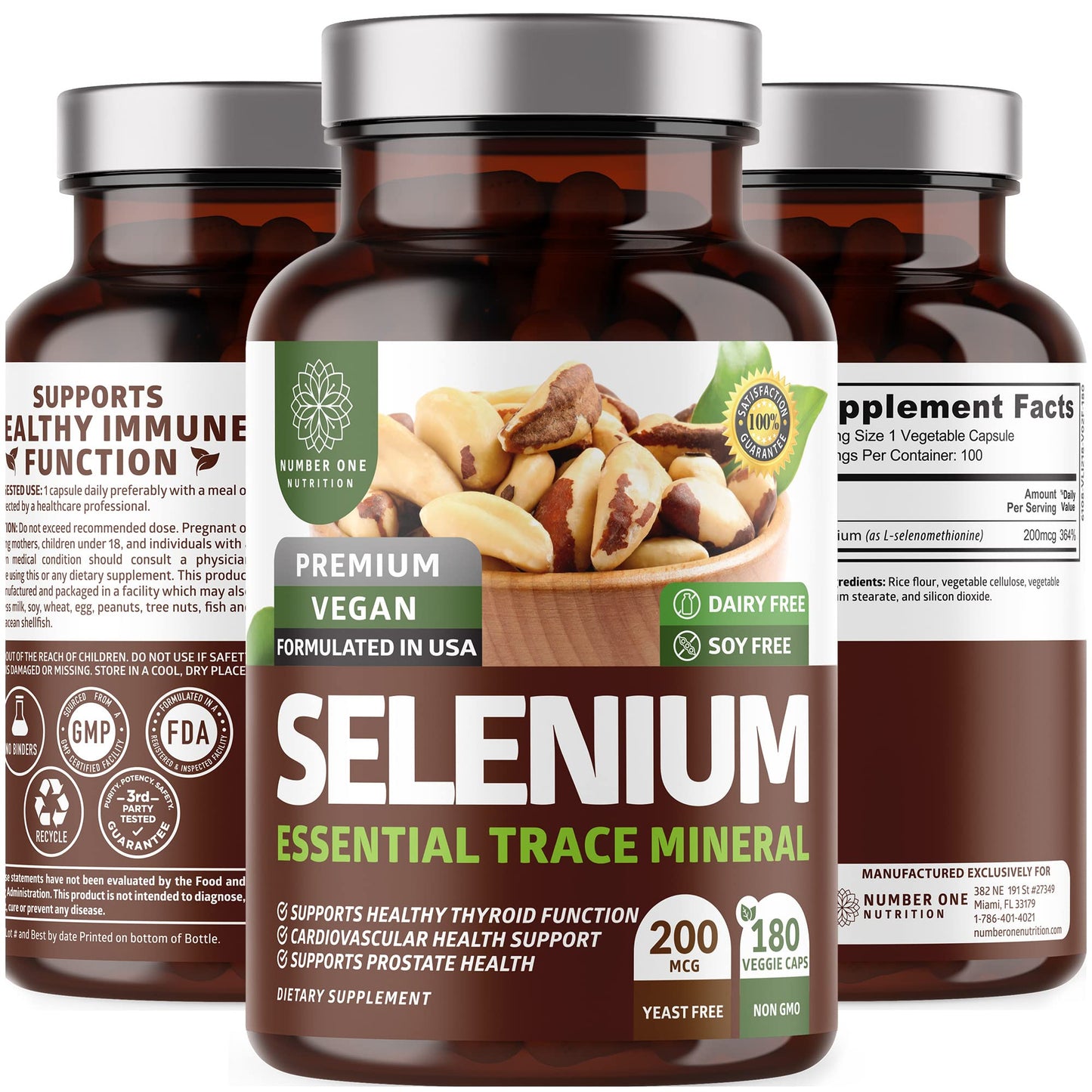 Number One Nutrition Selenium Capsules, 1 Count