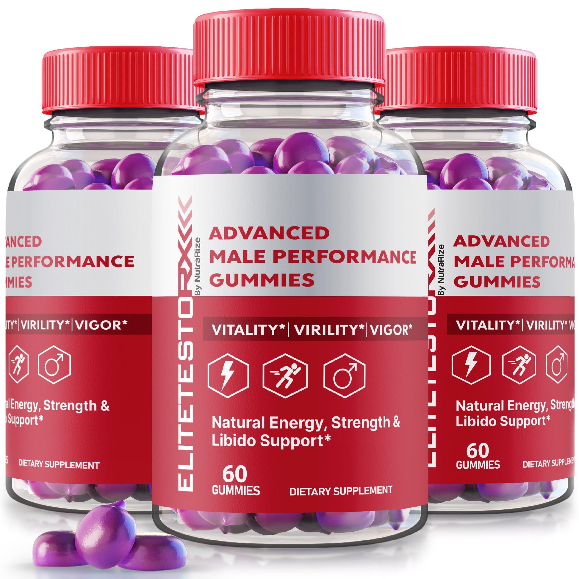 NutraRize Elite Testo Rx Gummies 180 Gummies