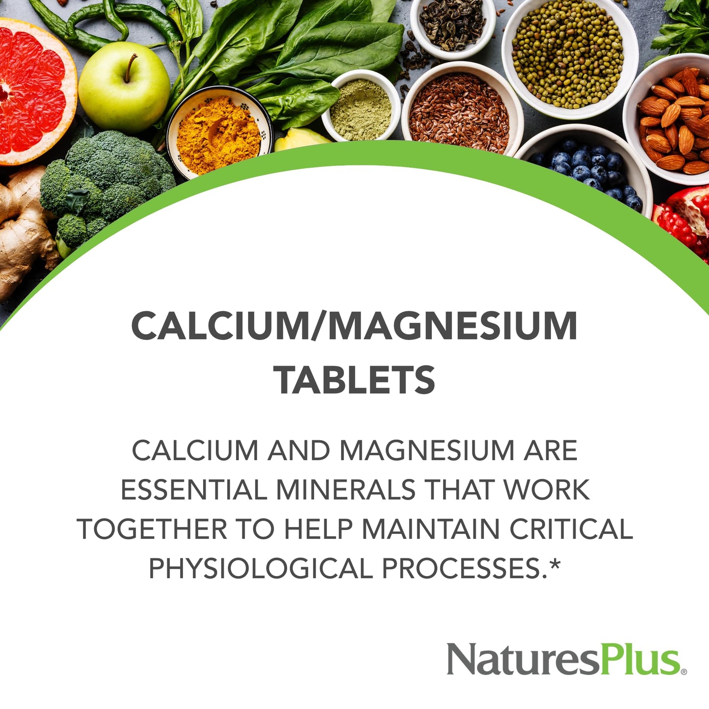 NaturesPlus Cal/Mag Tablets, 180 Count