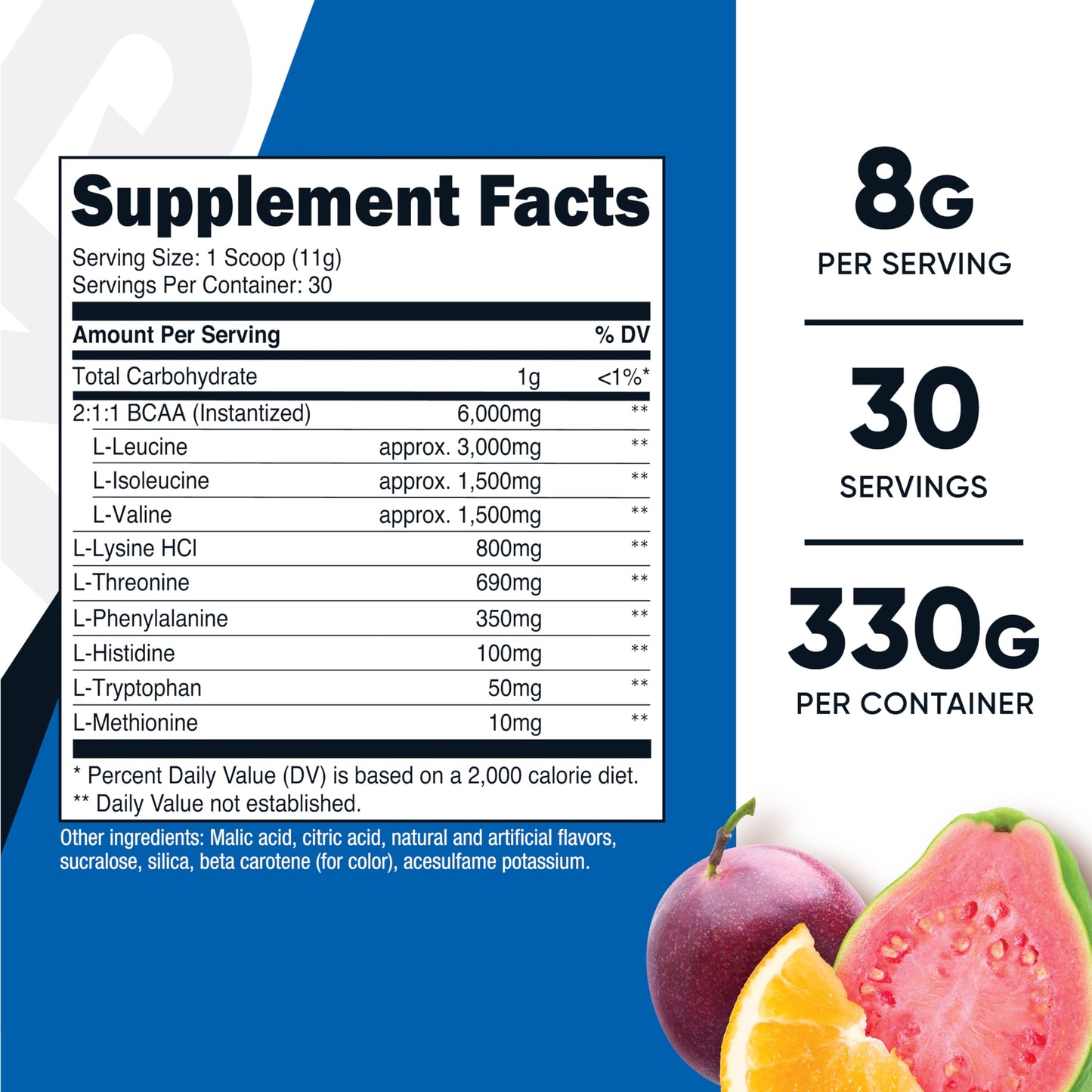 Nutricost EAA Powder 11.8 Ounce - Passion Fruit, Orange, and Guava (POG) Essential Amino Acids