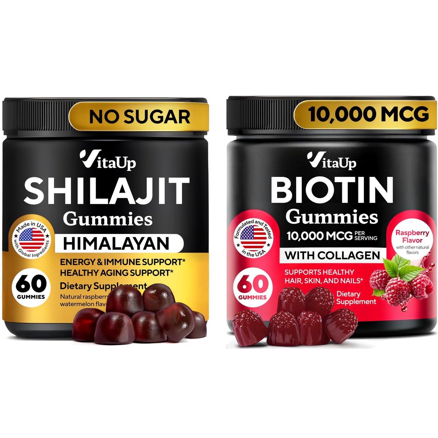 VitaUp Shilajit & Biotin Gummies, 120 Count