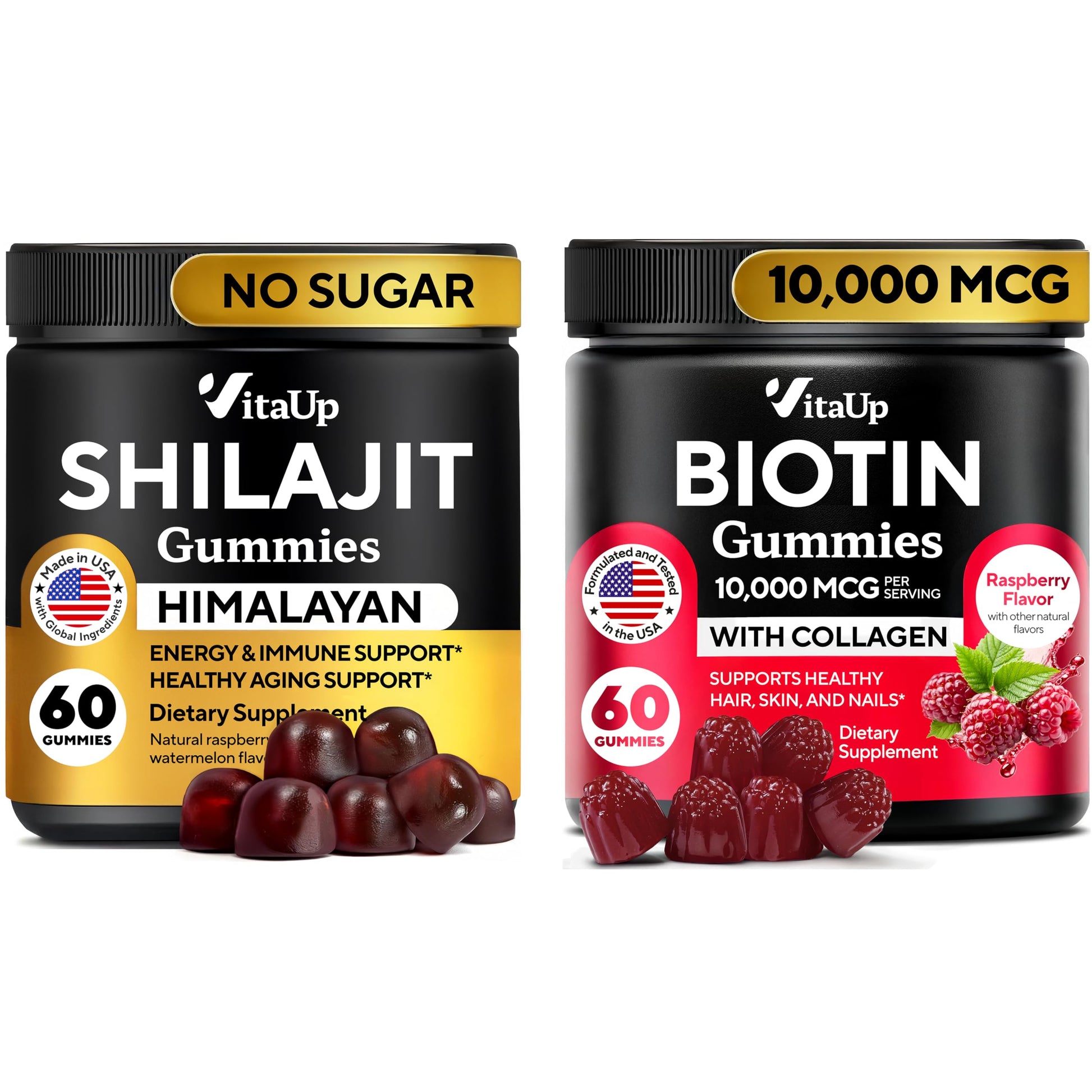 VitaUp Shilajit & Biotin Gummies, 120 Count