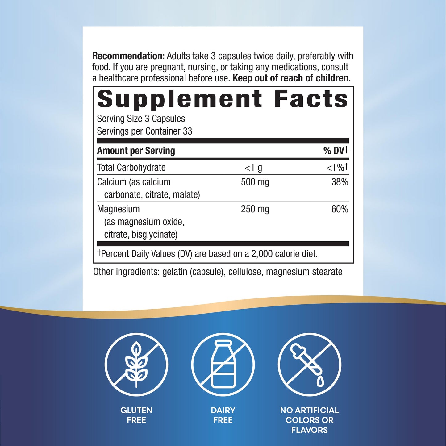 Nature's Way Calcium & Magnesium Mineral Complex Capsule, 100 Capsules