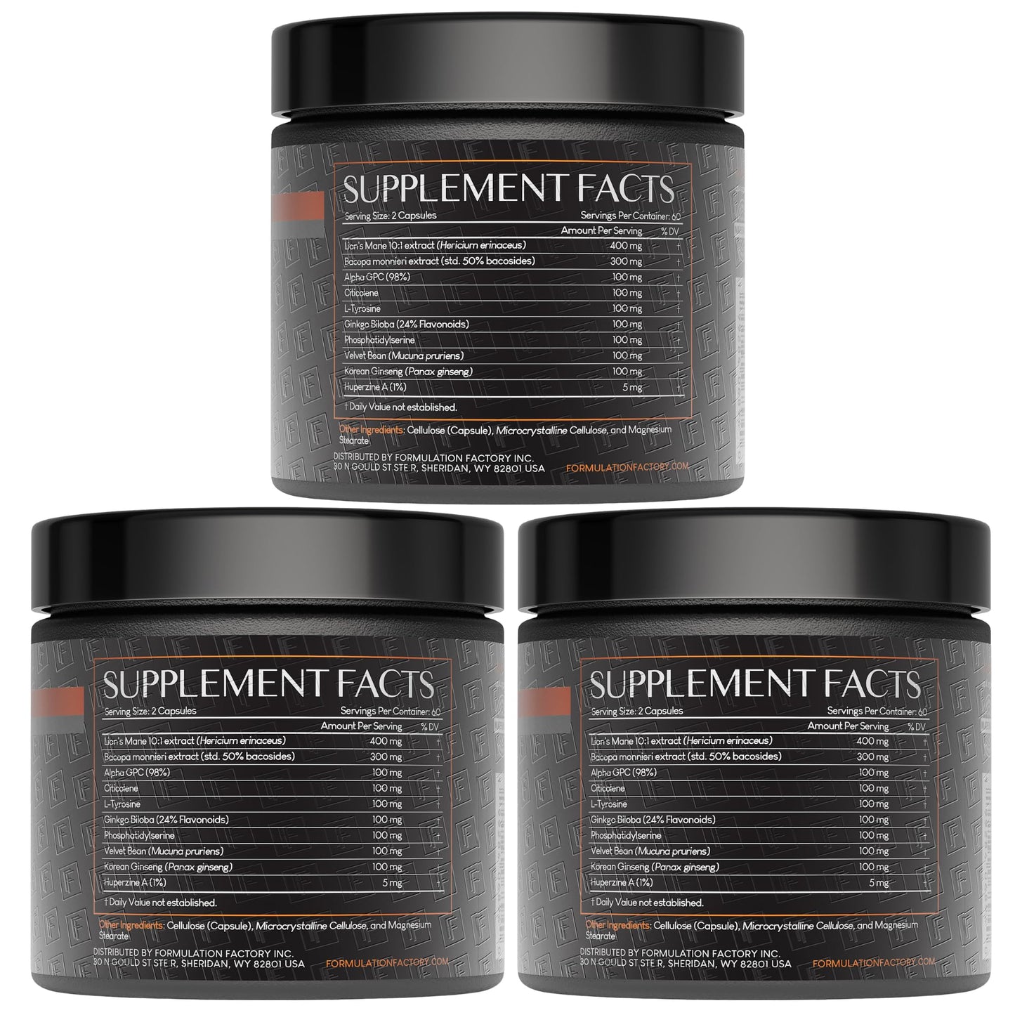 Formulation Factory BOSS Mode 10-in-1 Nootropic Complex 360 Capsules