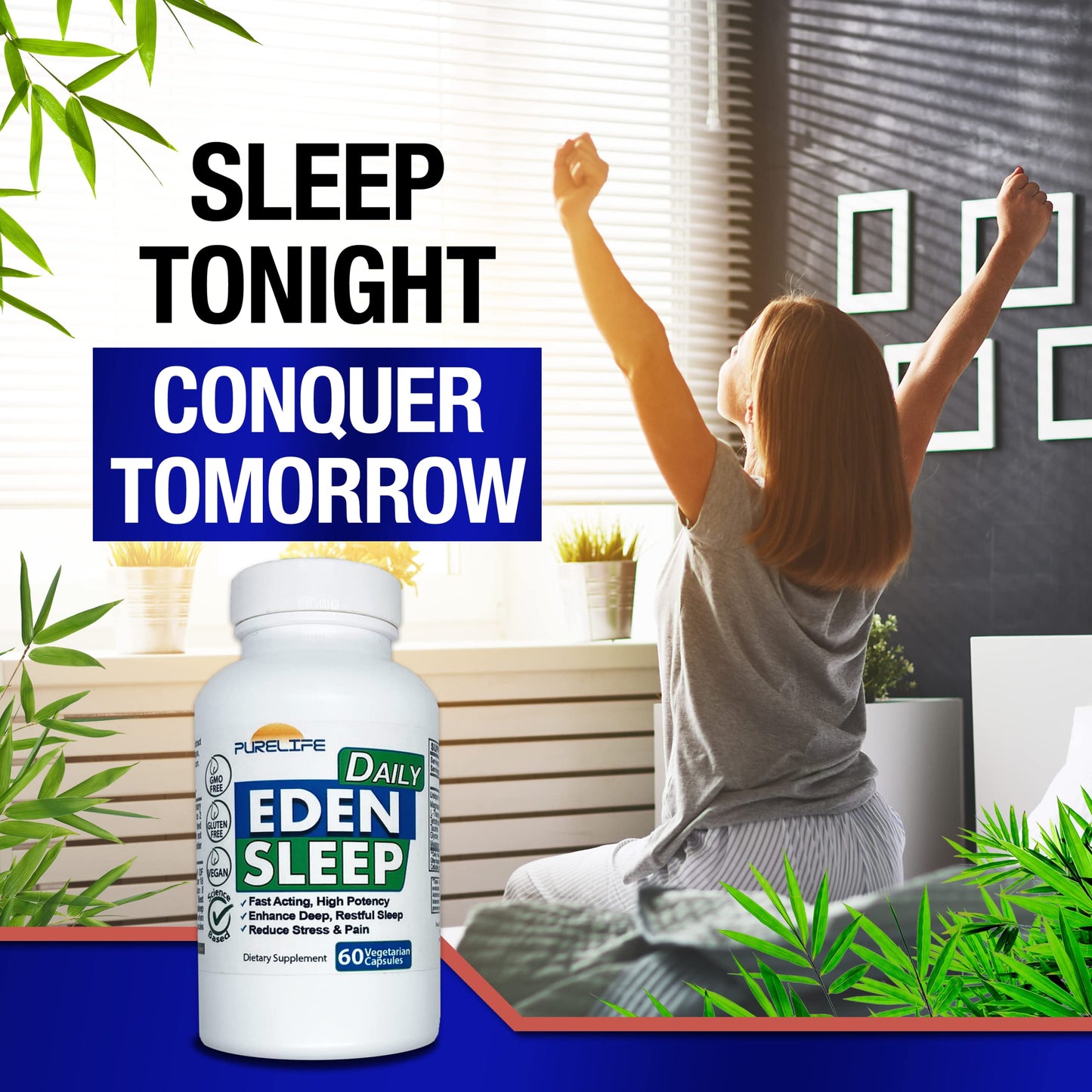 PureLife Supplements Eden Daily Sleep 60 Capsules