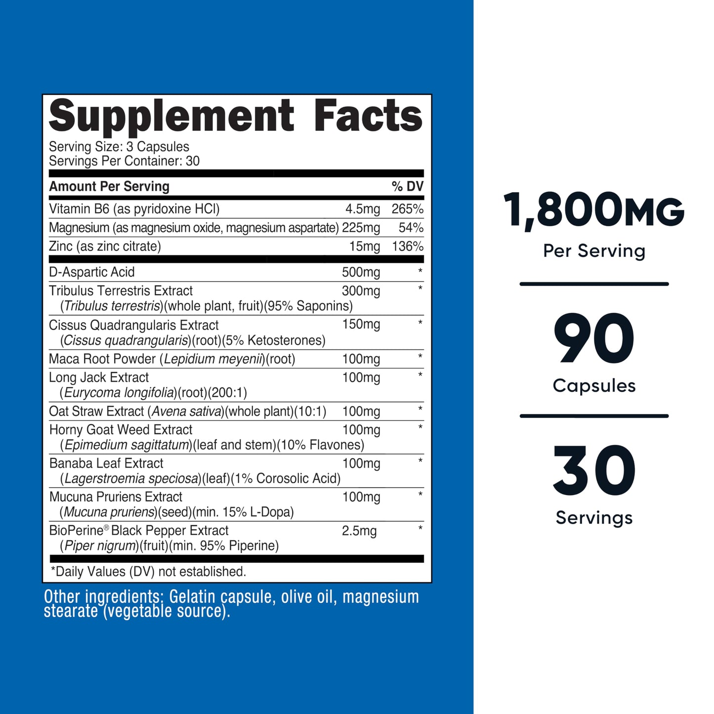 Nutricost Testosterone Support Complex 90 Capsules