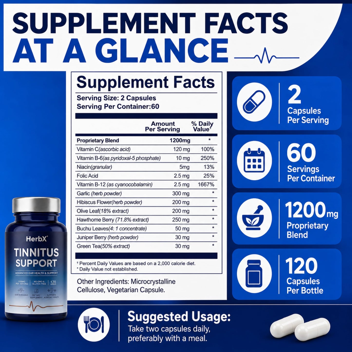 HerbX Ear Health Support Capsule 120
