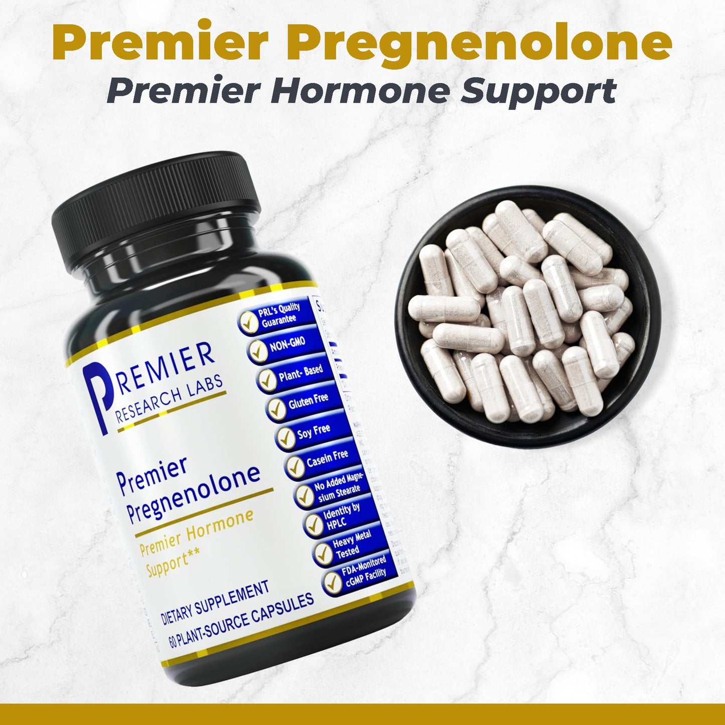 Premier Research Labs Premier Pregnenolone 100mg, 60 Capsules