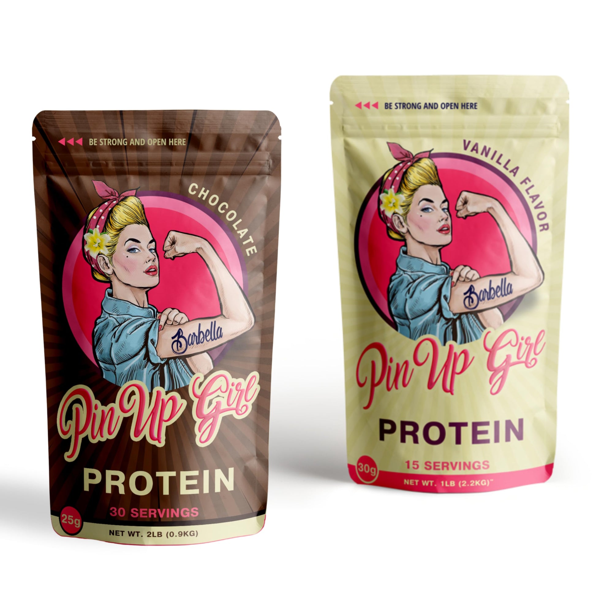 Pin Up Girl Whey Protein Isolate Powder Bundle, 64 Servings