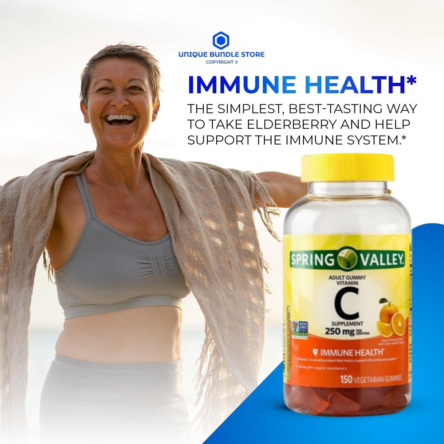 Unique Bundle Store Vitamin C Gummies 250mg Gummy, 150 Count