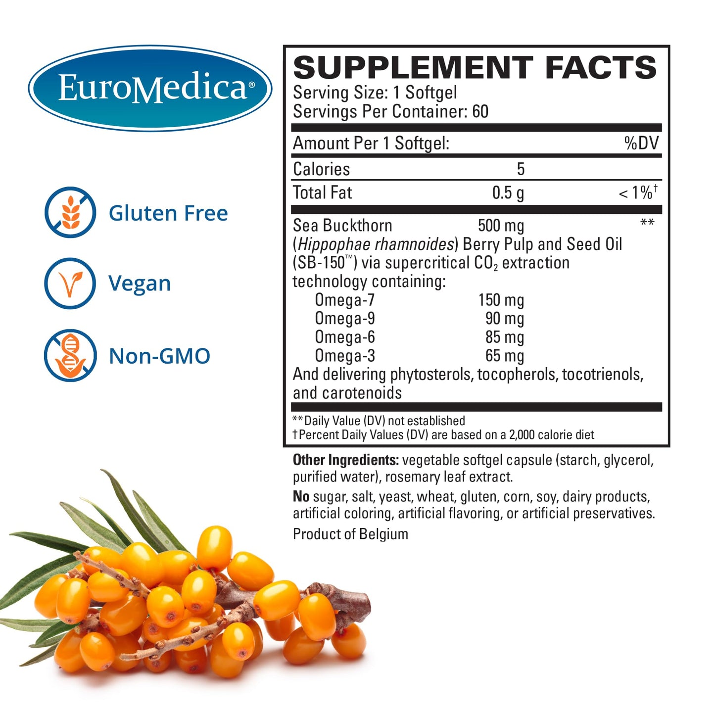 EuroMedica ProHydra-7 Skin Health Support Softgels, 120 Count