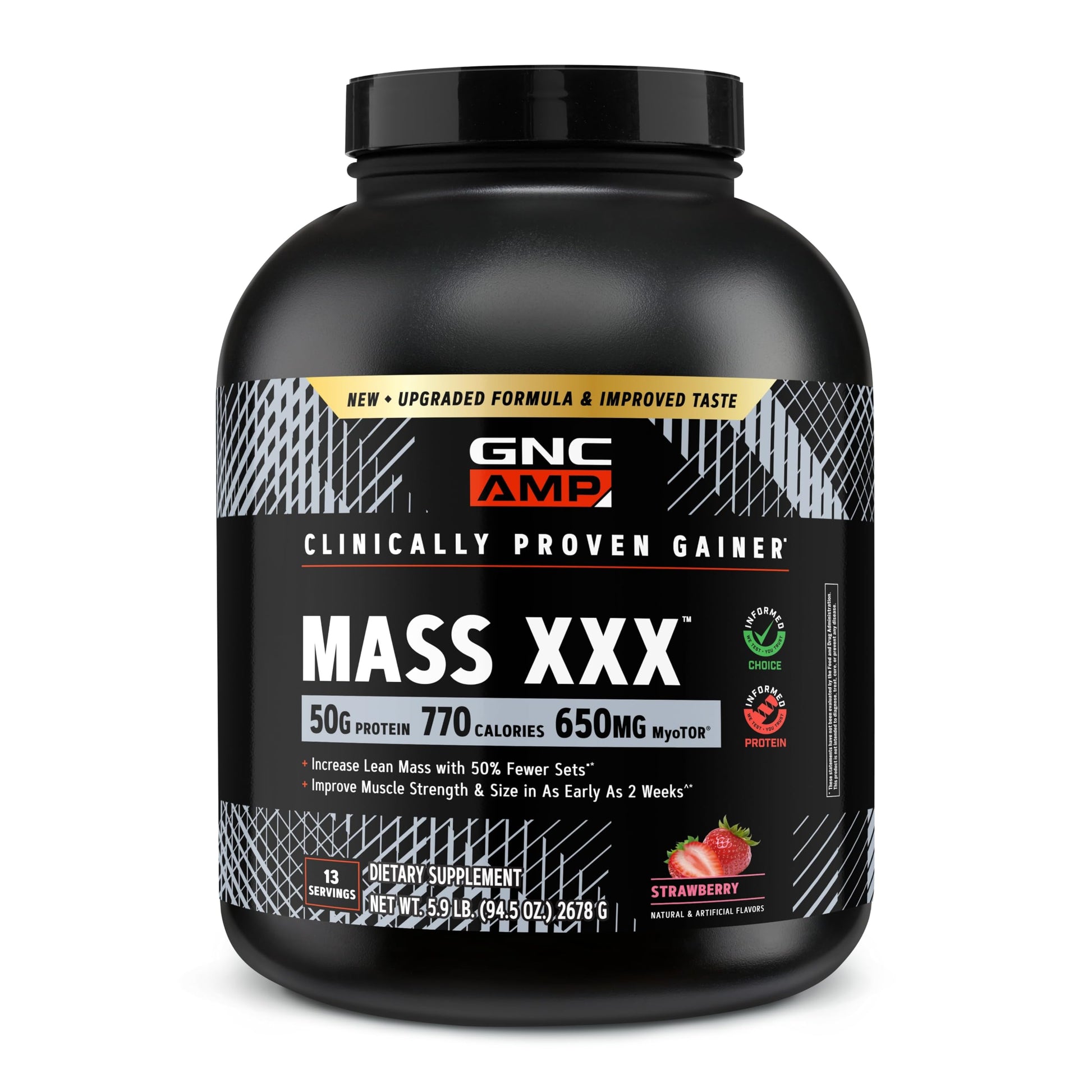 GNC AMP Mass XXX with MyoTOR Protein Powder, 96.1 oz