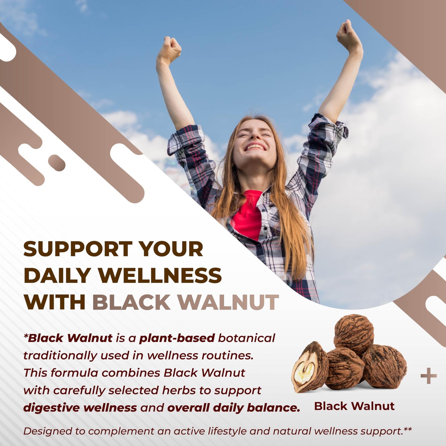 NURAFUSE Black Walnut Wormwood Whole Cloves Goldenseal Capsules 150