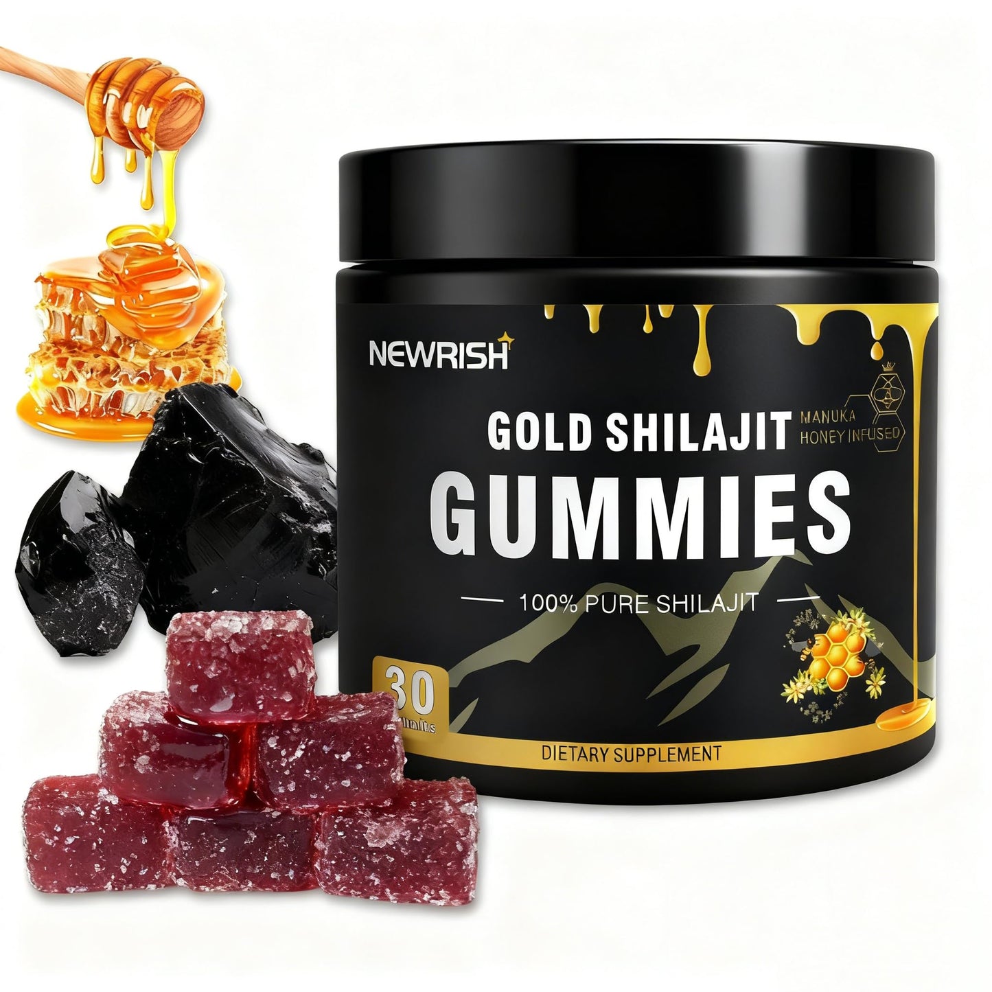 Newrish Shilajit Gummies 30 Count