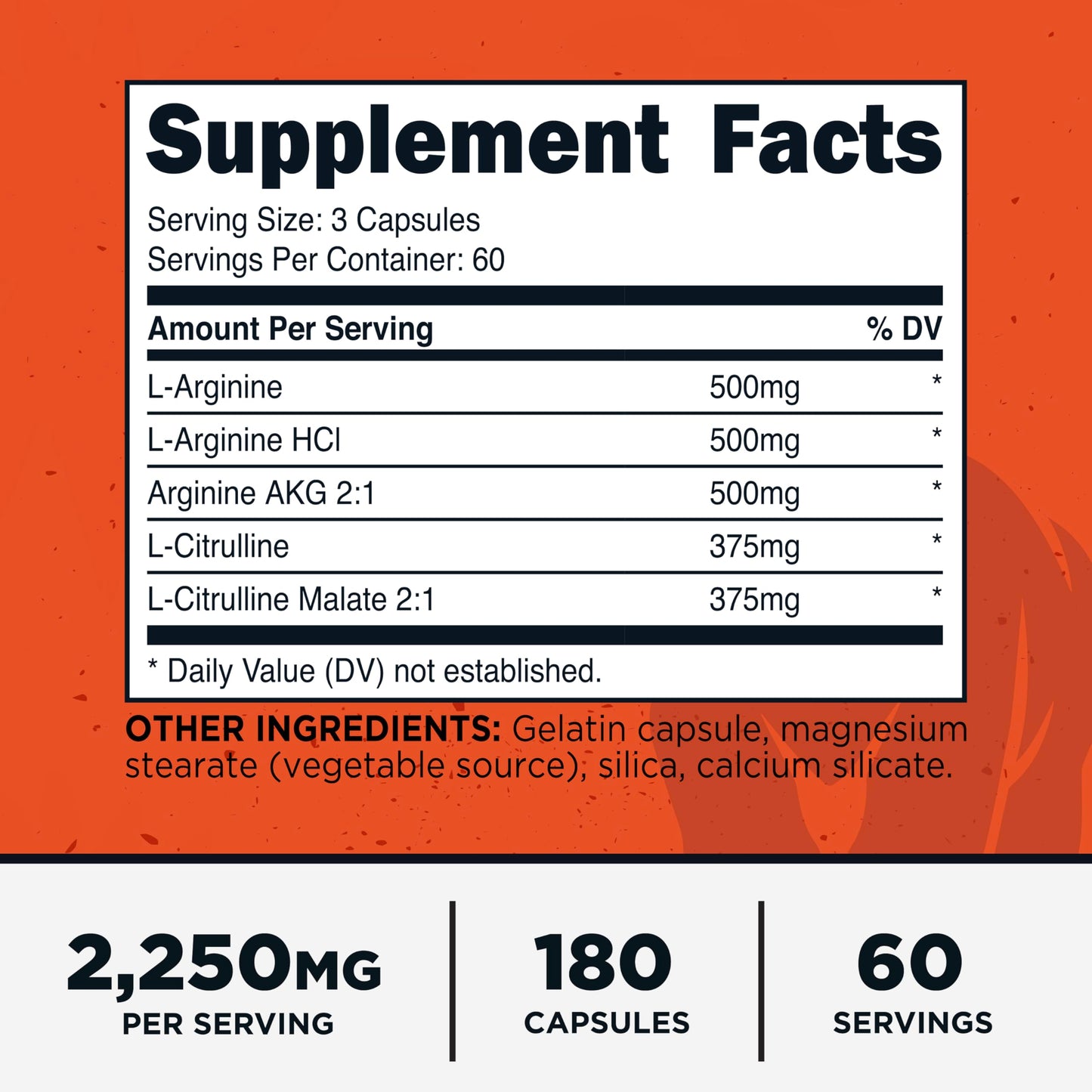 Primal Nitric Oxide Booster (2,250mg) 180 Capsules
