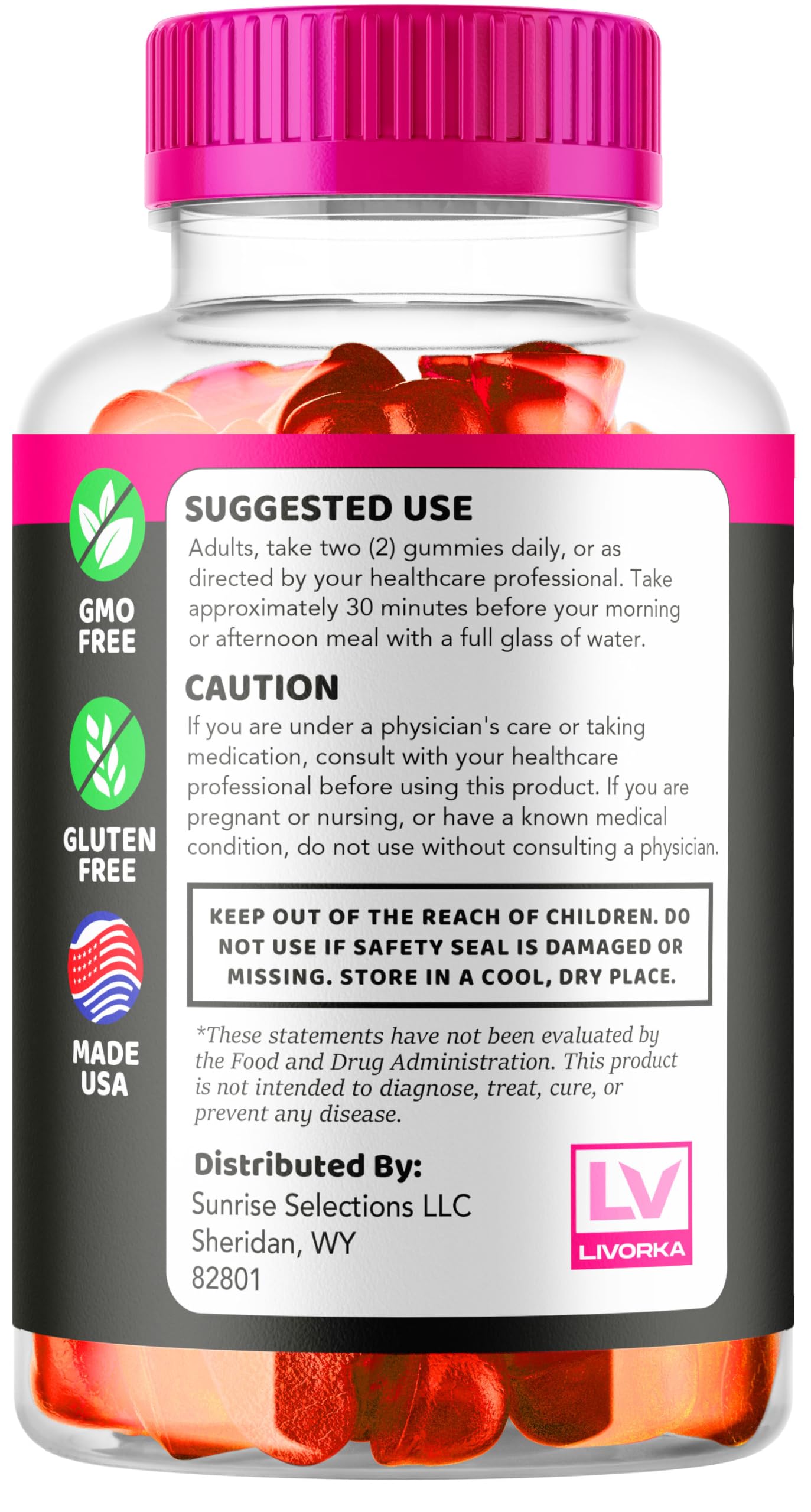 LIVORKA Ciao Health Gummies for Men, 120 Gummies