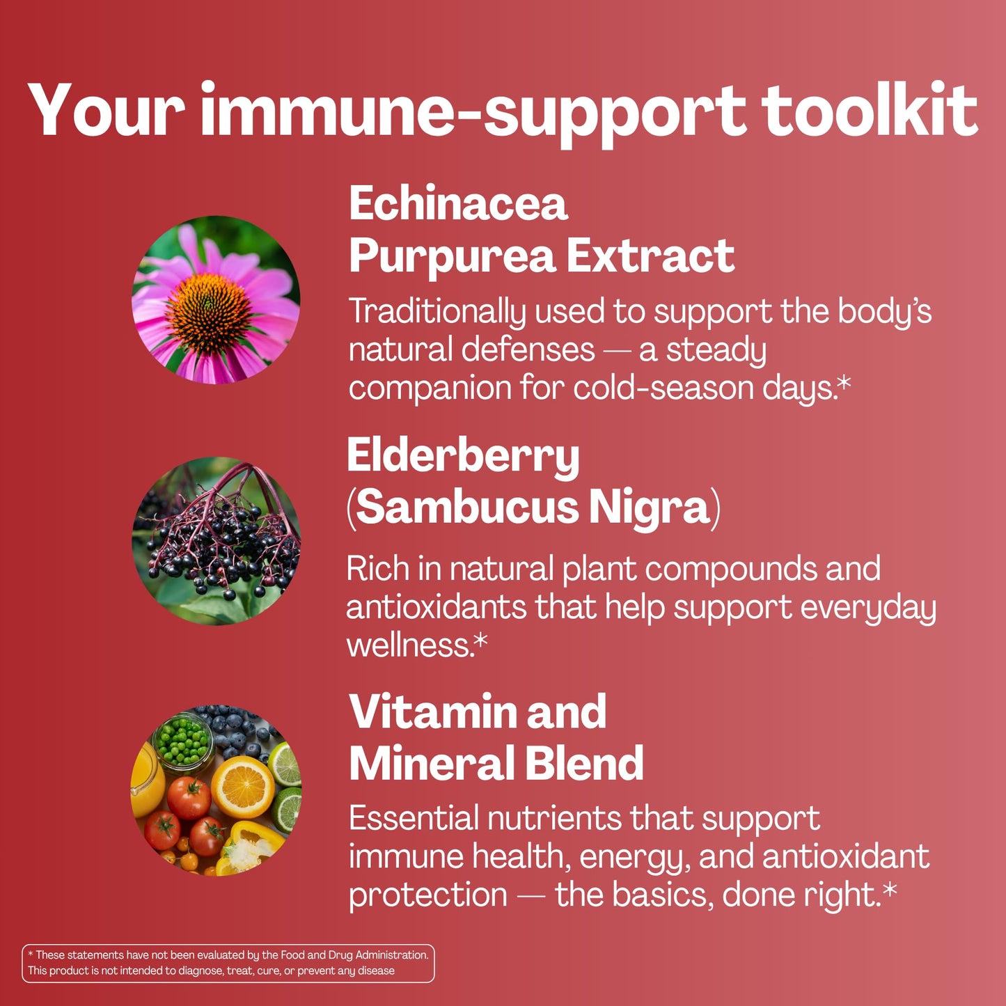 URVI Immune Support Black Sambucus Elderberry Gummies, 60 Count