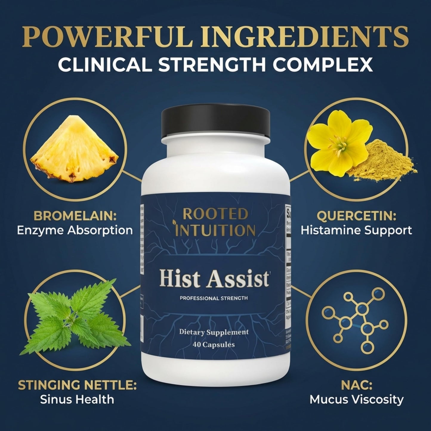 Rooted Intuition Hist Assist 40 Capsules