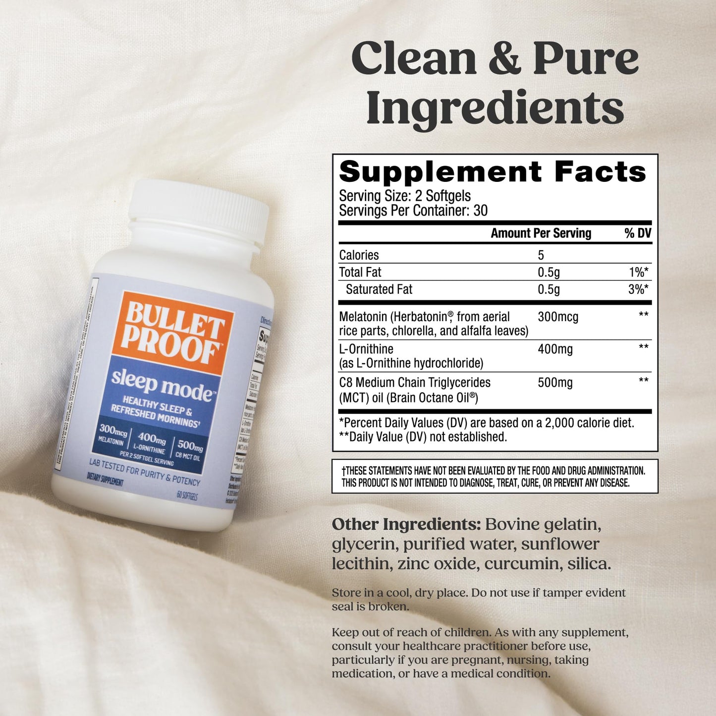 Bulletproof Sleep Mode Softgels 60 Count