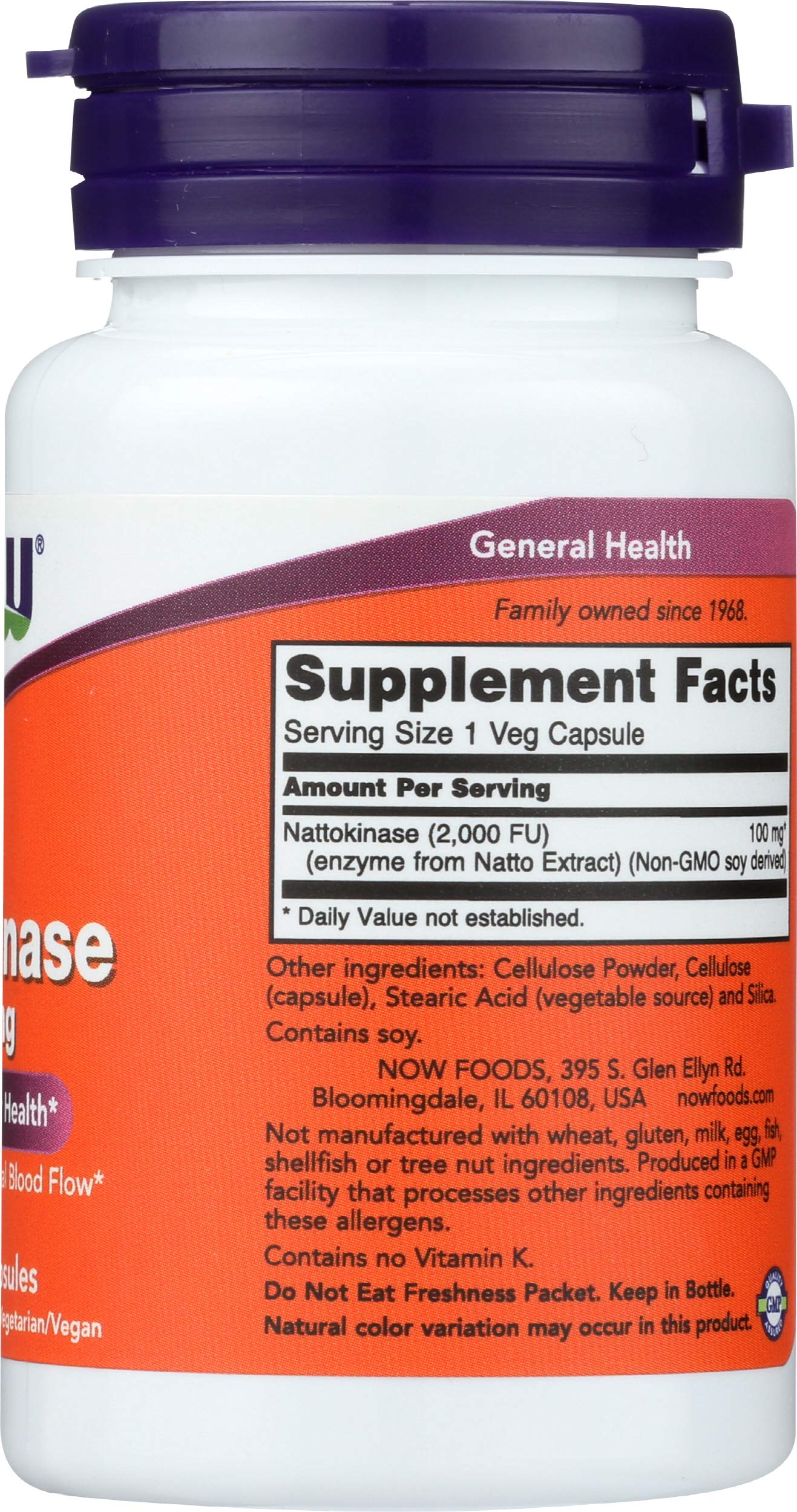 NOW Foods Nattokinase 100mg Capsules 60