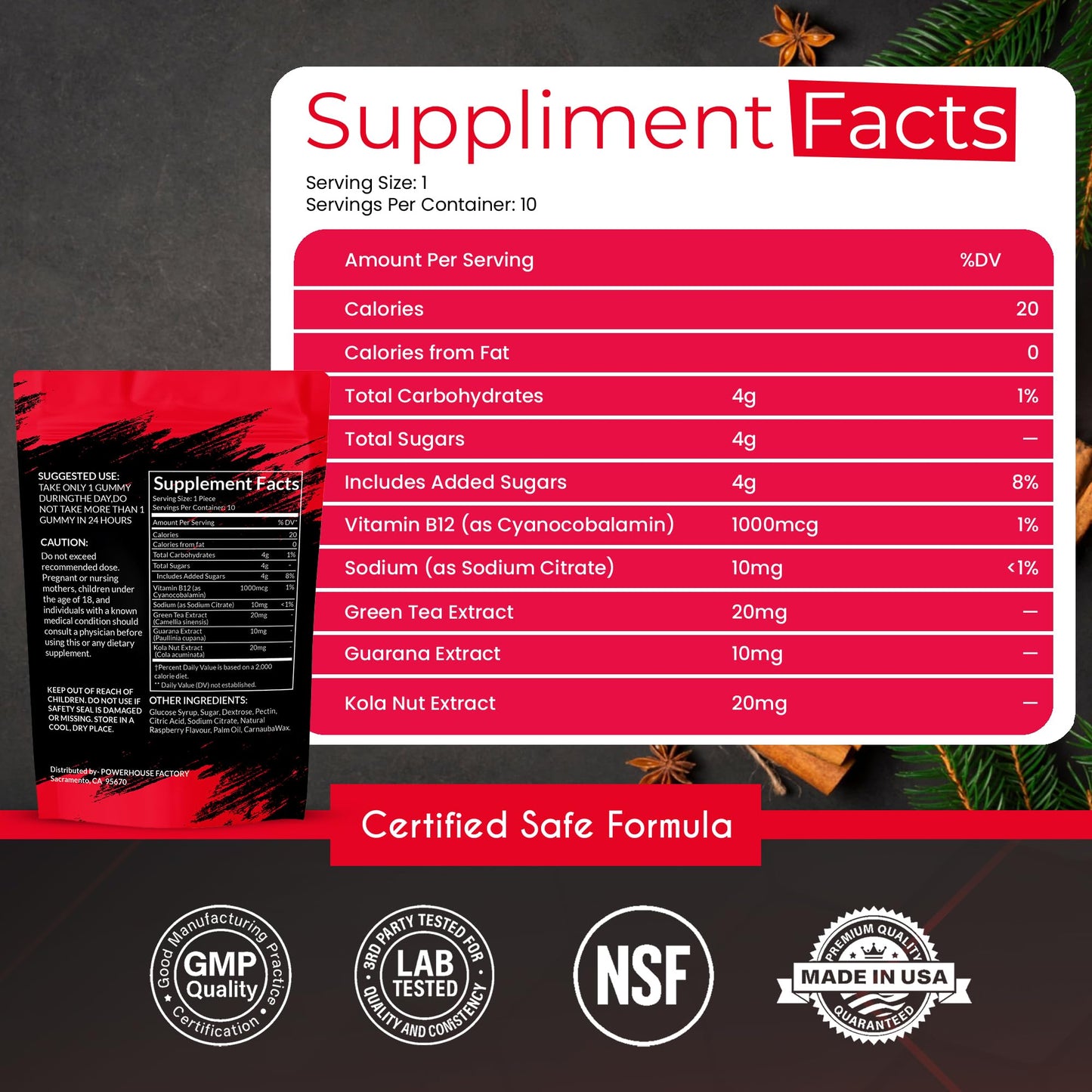 POWERHOUSE FACTORY Aristochew Multivitamins Gummies, 10 Count