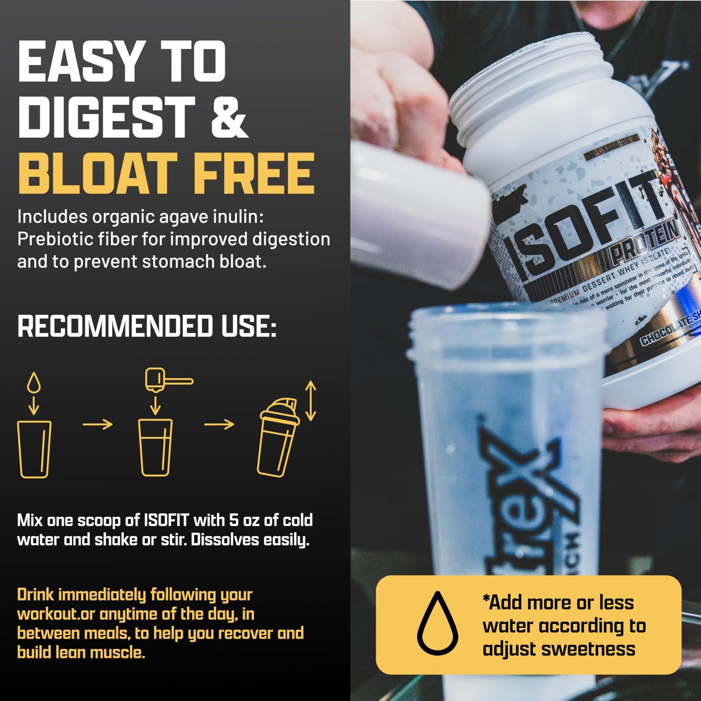 Nutrex Research IsoFit Whey Protein Powder Instantized 100% Whey Protein Isolate Bananas Foster 30 Servings