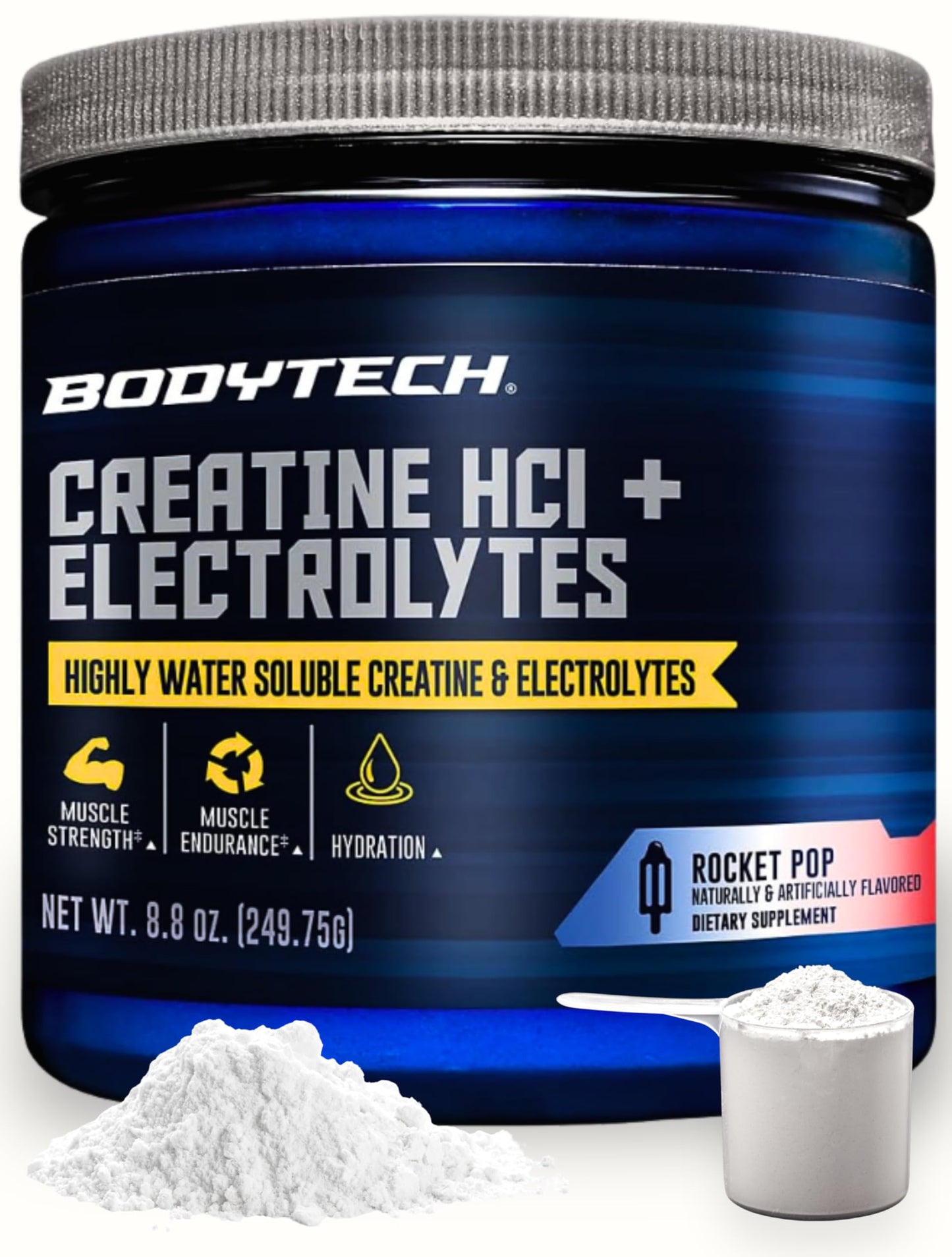 BodyTech Creatine HCl + Electrolytes Powder, 75 Servings (Pack of 1)
