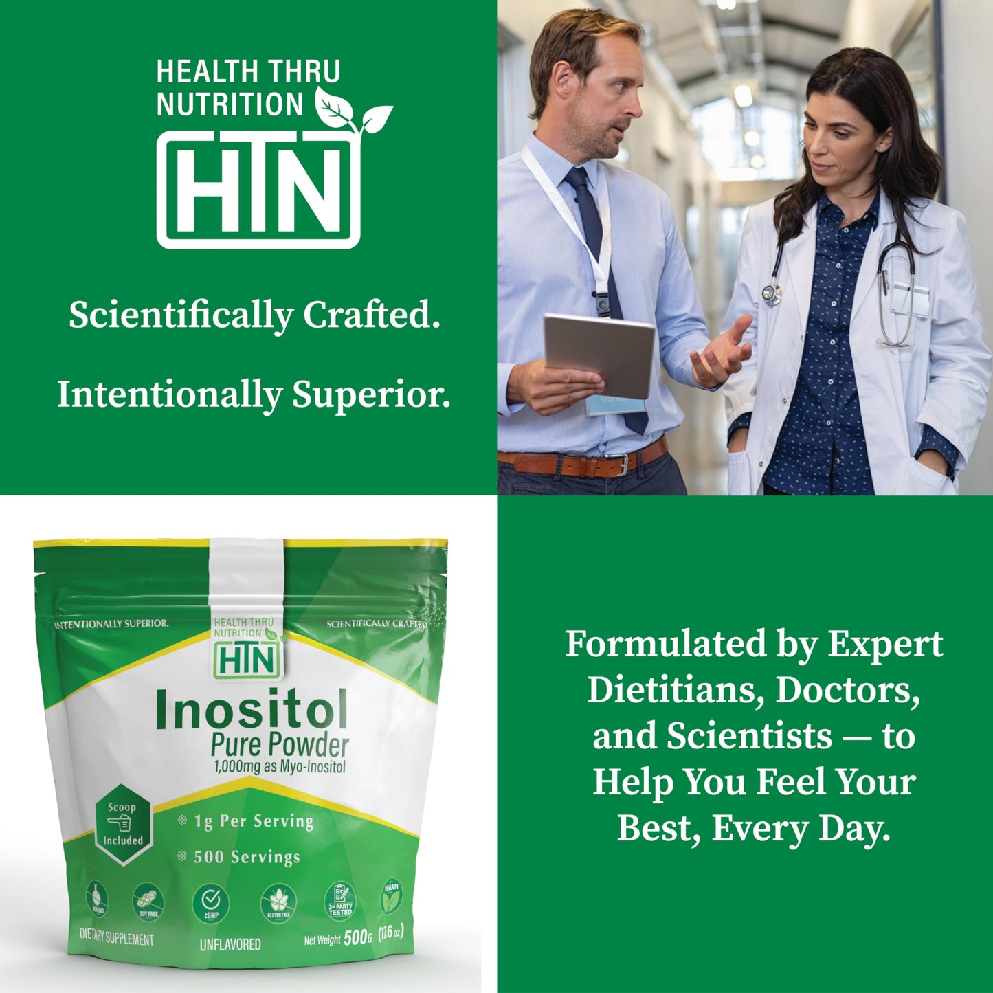 Health Thru Nutrition Inositol Powder 17.6 oz