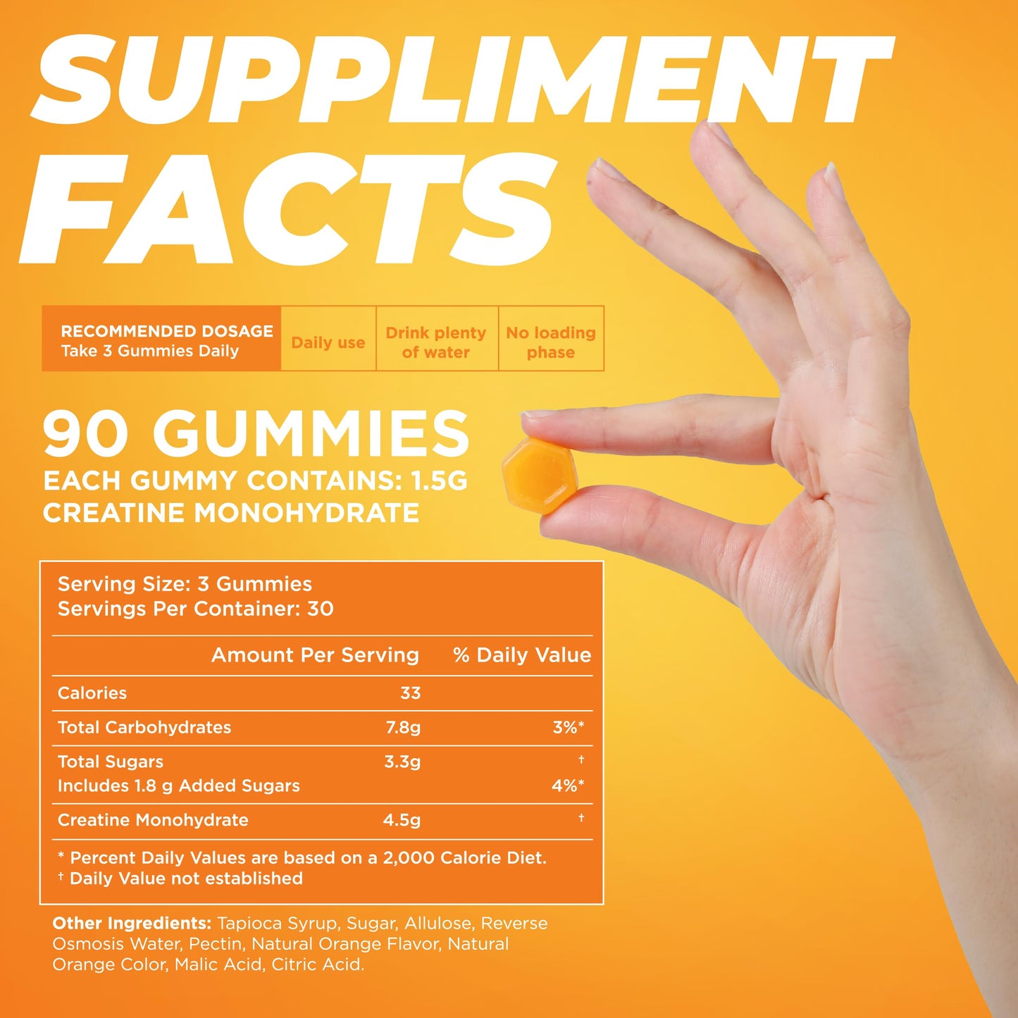 CATENATE Creatine Gummies 4500mg Creatine Monohydrate, 90 Count