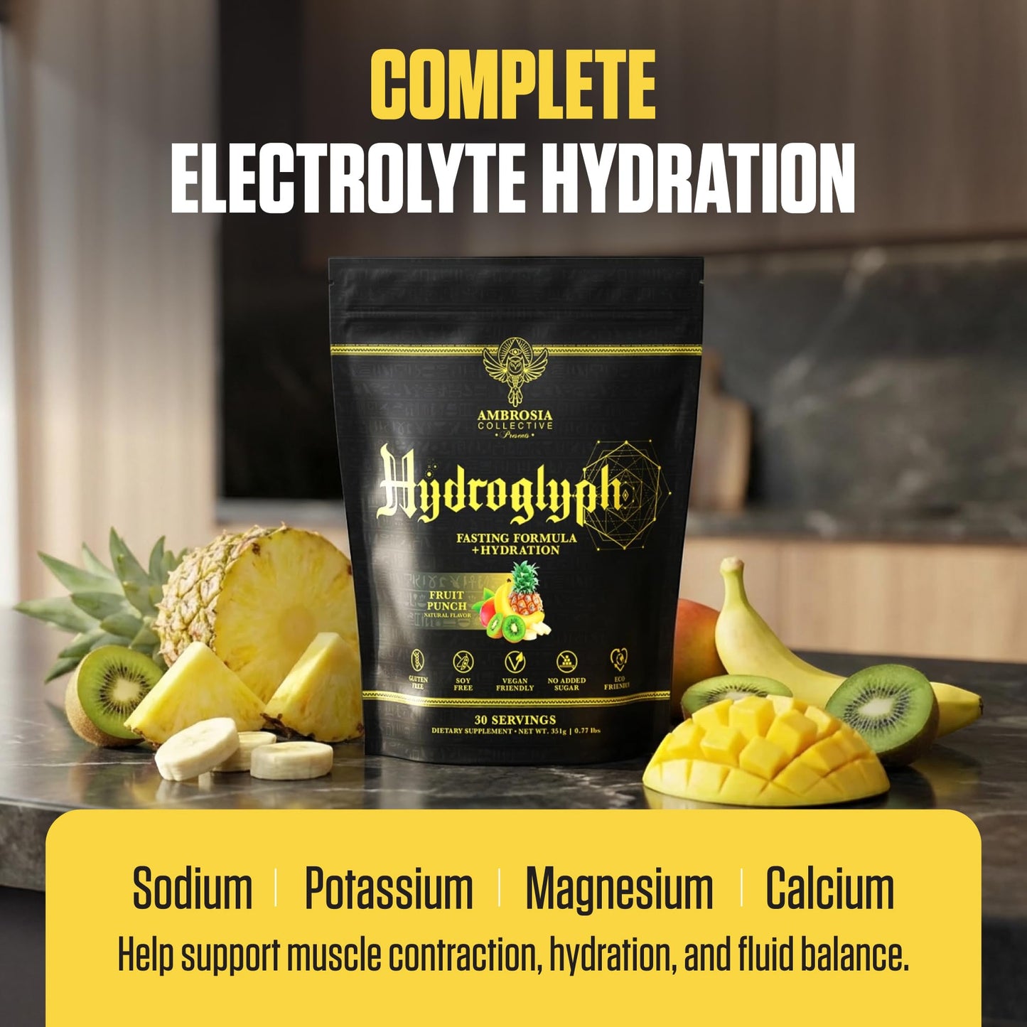Ambrosia Fasting Electrolytes Powder, 13.12 Ounce