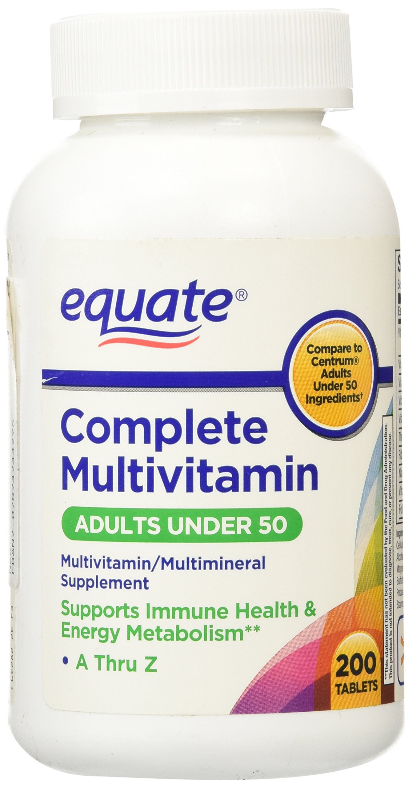 Equate Complete Multivitamin Multimineral Tablets 200