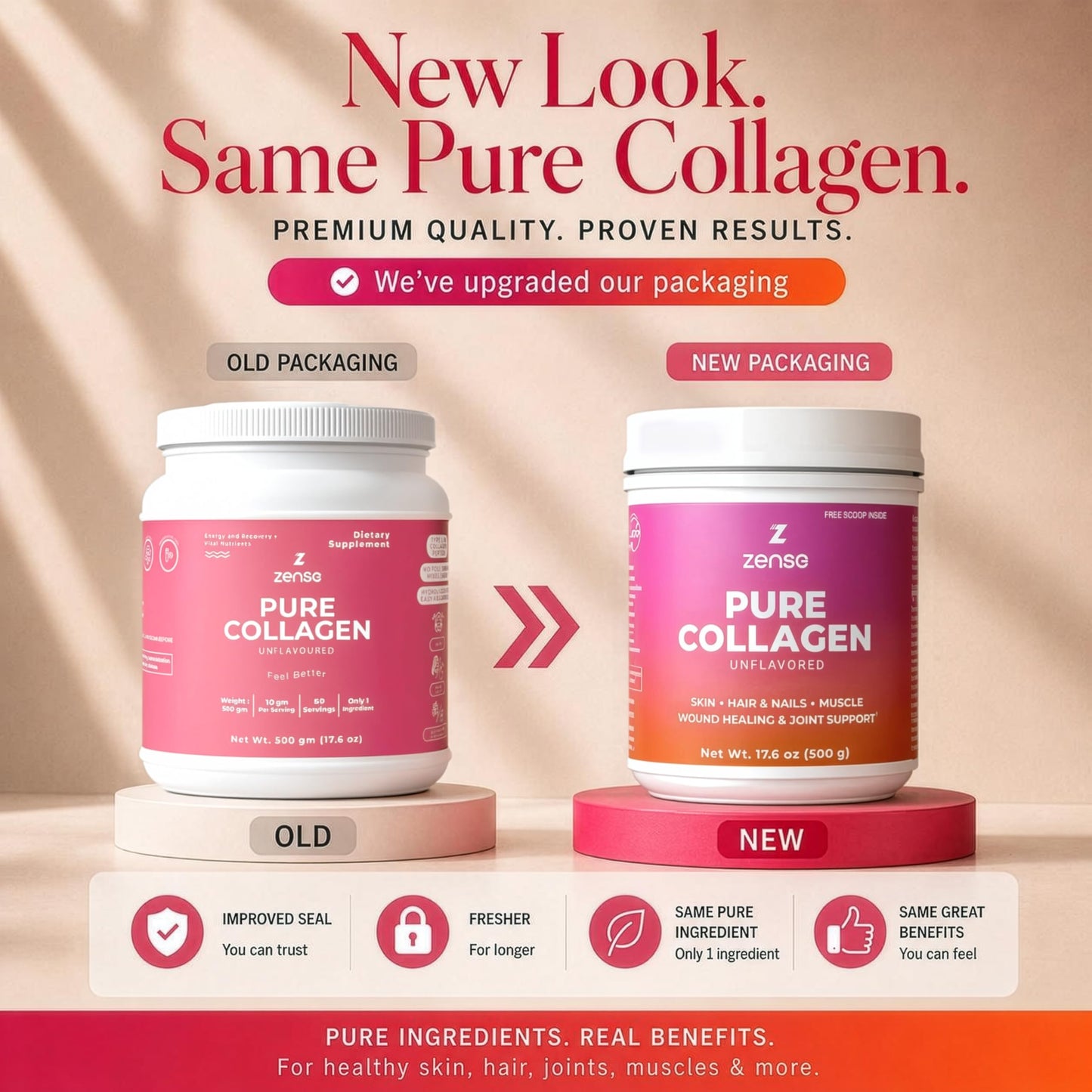 ZENSE Hydrolyzed Collagen Powder 17.6 oz