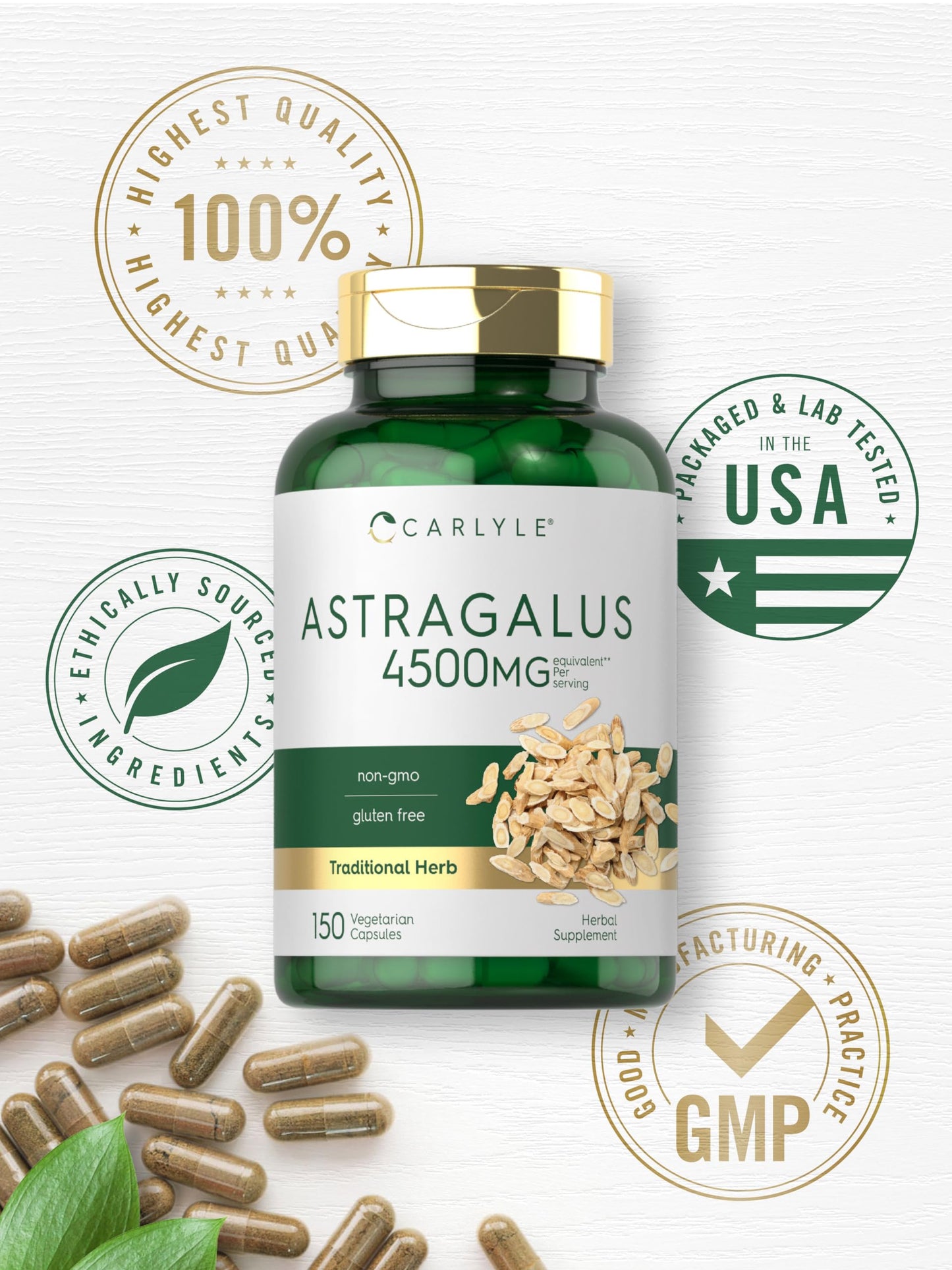 Carlyle Astragalus Supplement Capsules 150