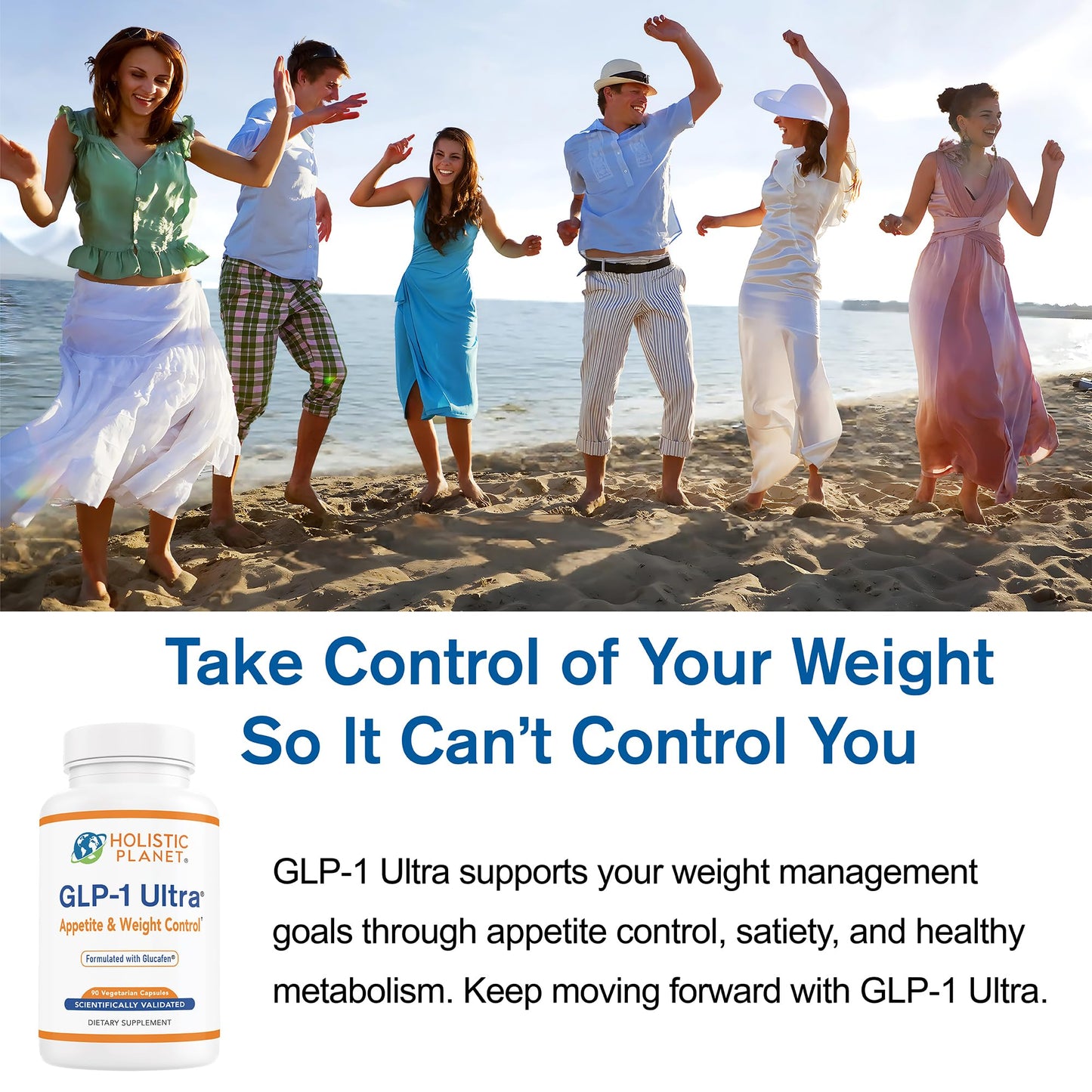 Holistic Planet GLP-1 Ultra Appetite Control - Weight Management - Berberine & Green Tea Capsule 90