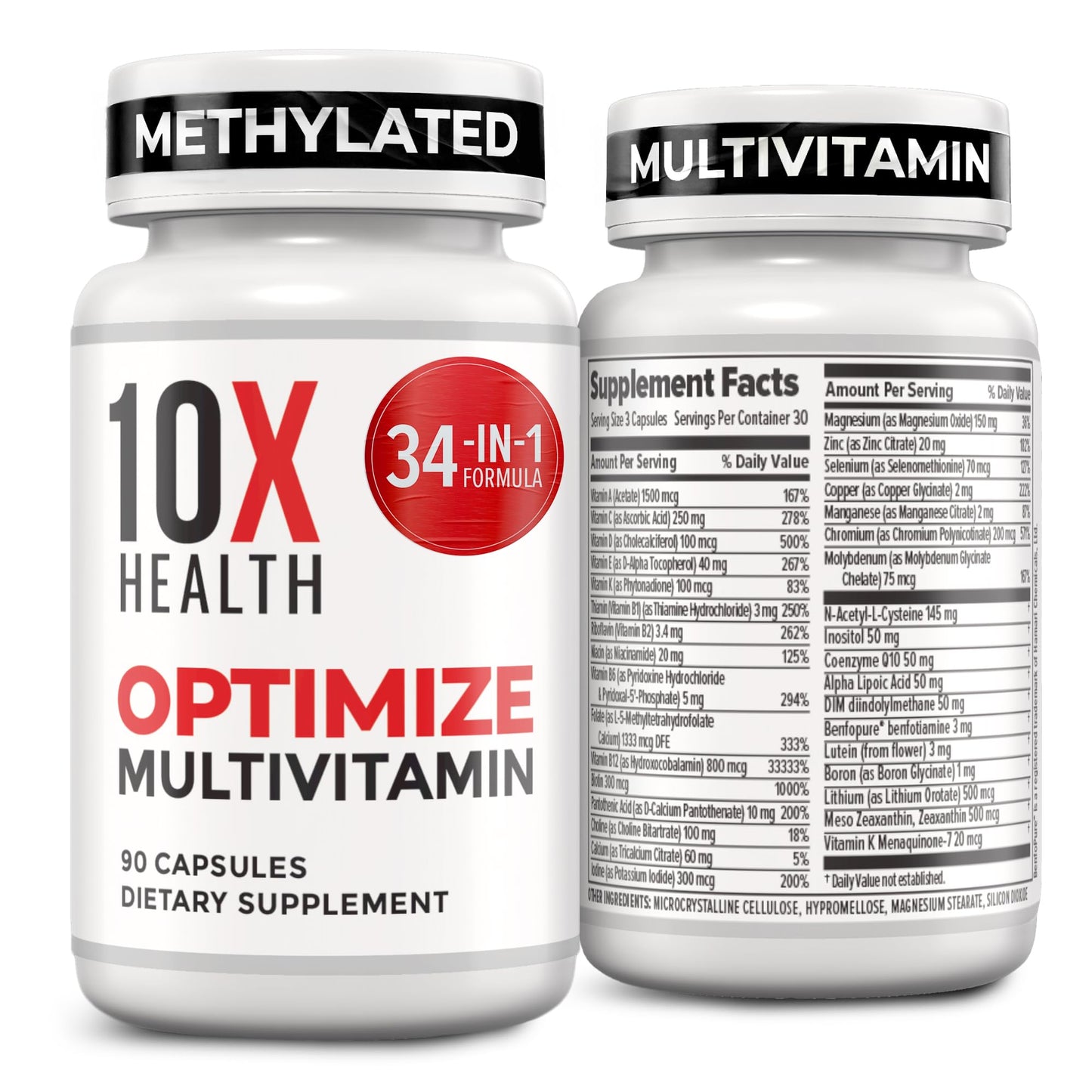 10X Health System Methylated Multivitamin Capsule 90 Capsules