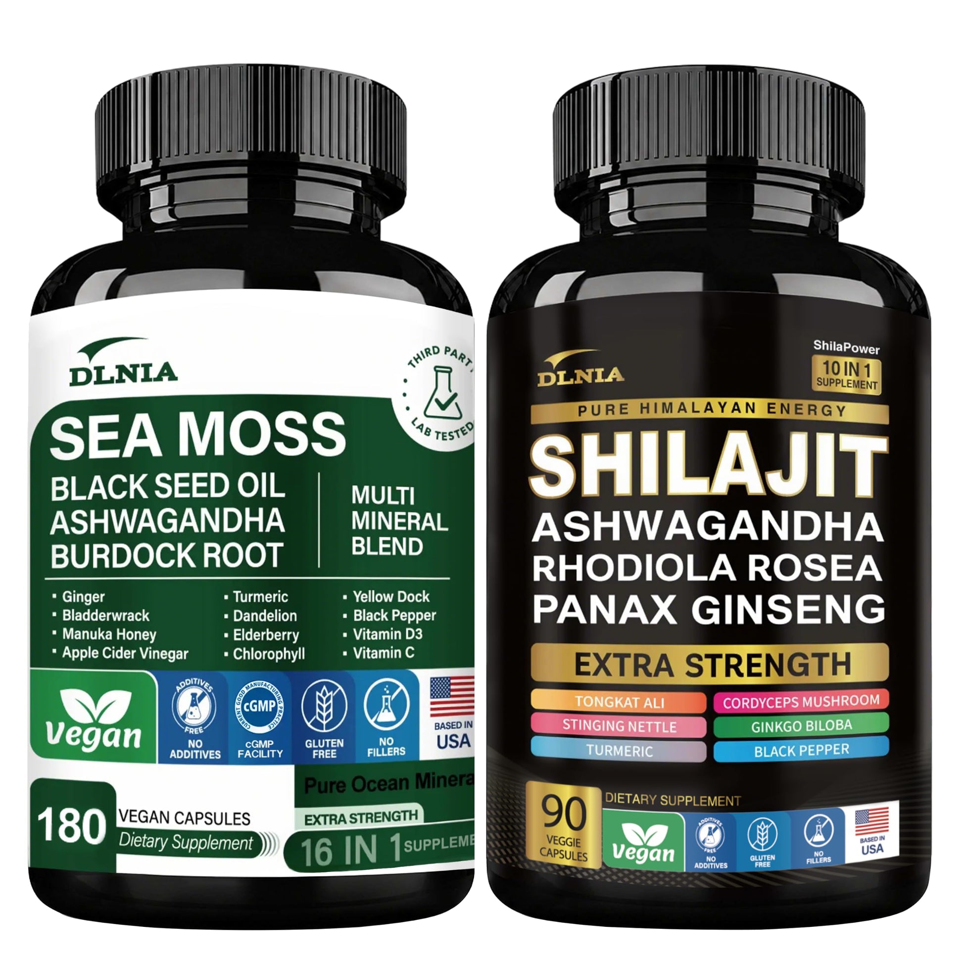 DLNIA Sea Moss & Shilajit Bundle Capsules, 270 Count