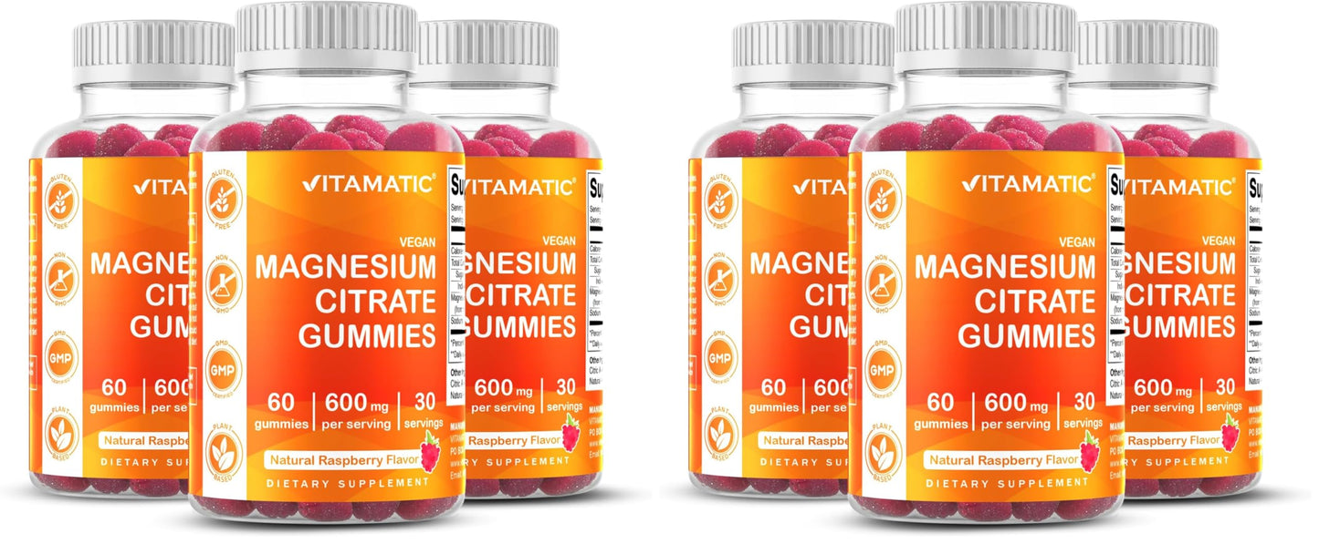 Vitamatic Magnesium Gummies 600mg per Serving, 360 Gummies
