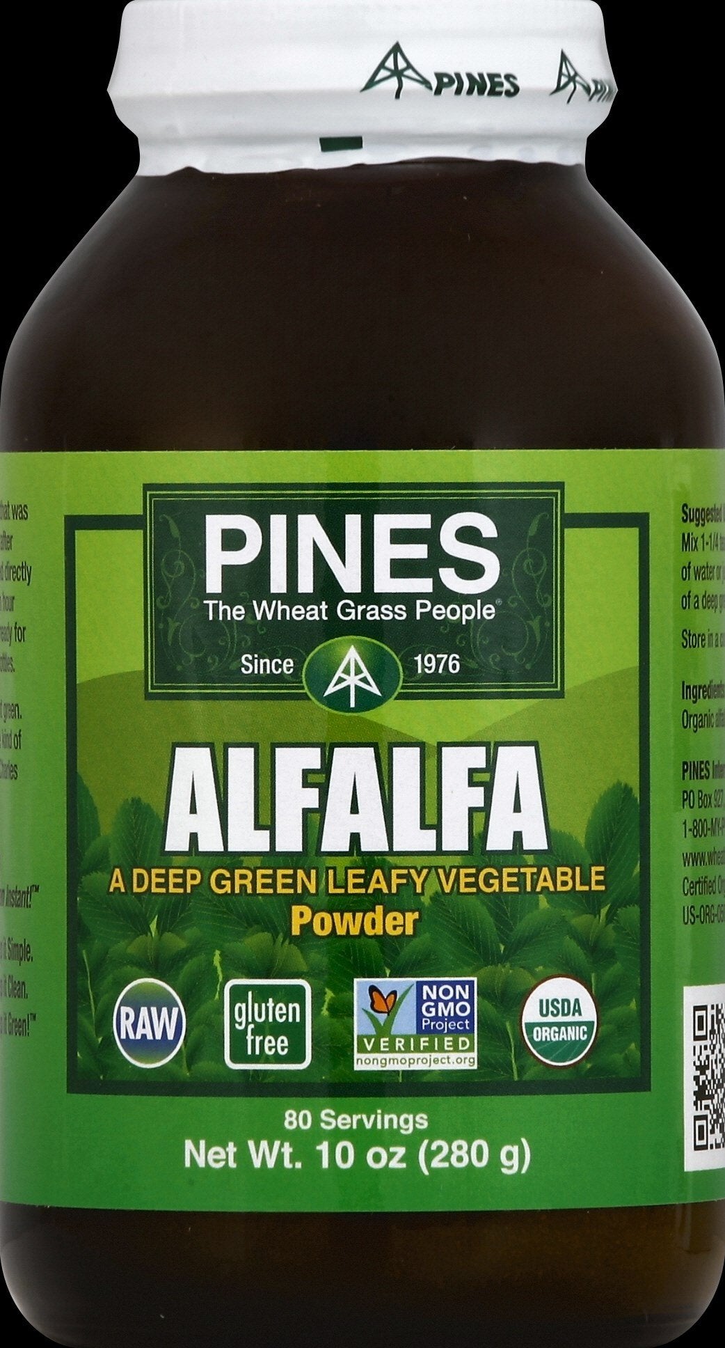 Pines Alfalfa Organic Powder, Pack of 2