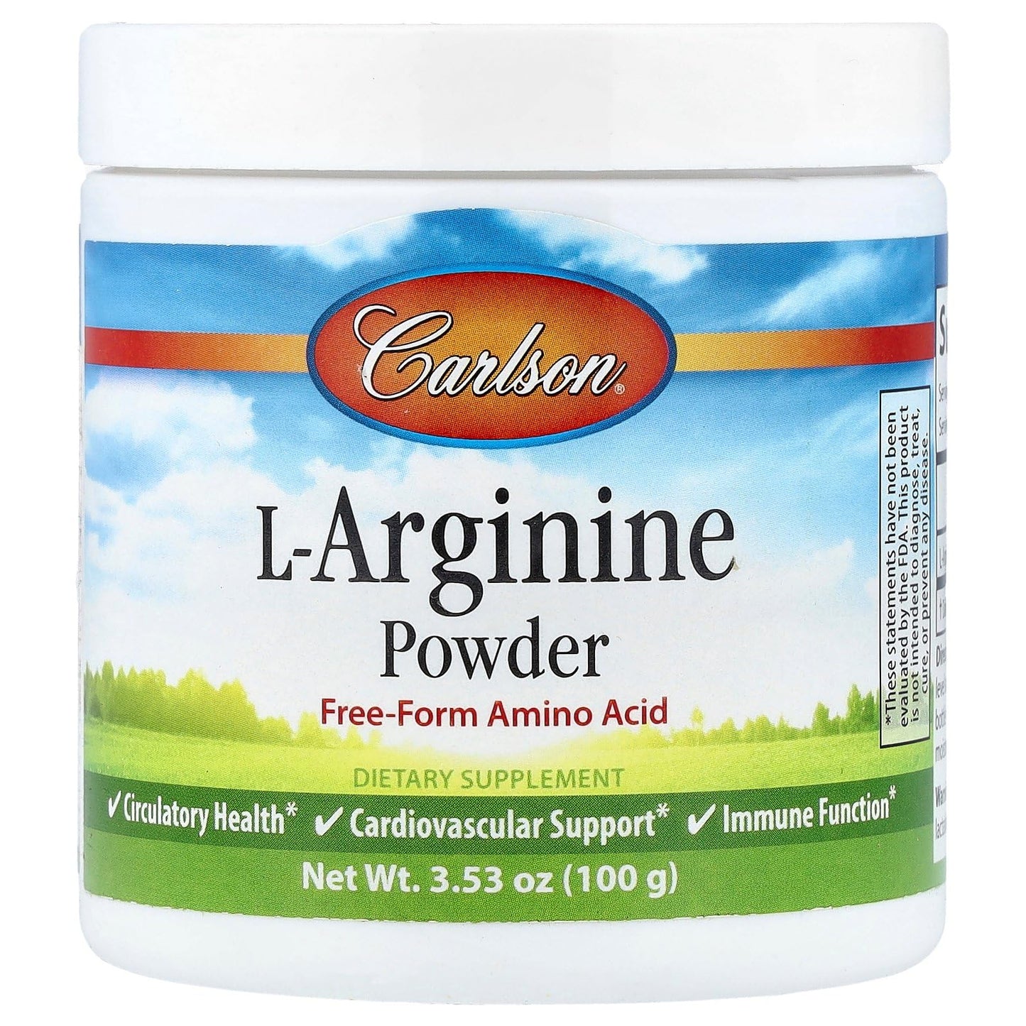 Carlson L-Arginine Powder 3.53 Ounce