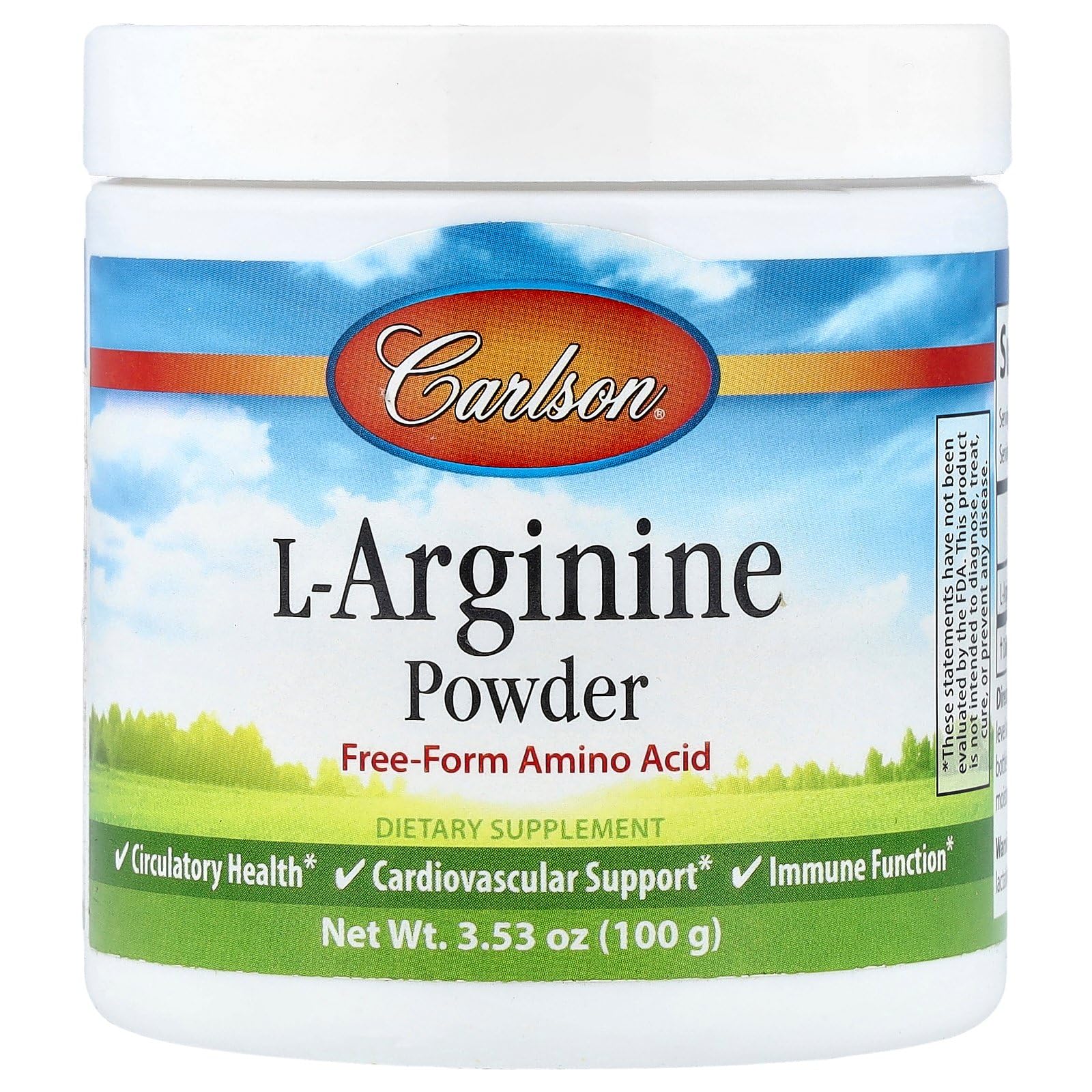Carlson L-Arginine Powder 3.53 Ounce