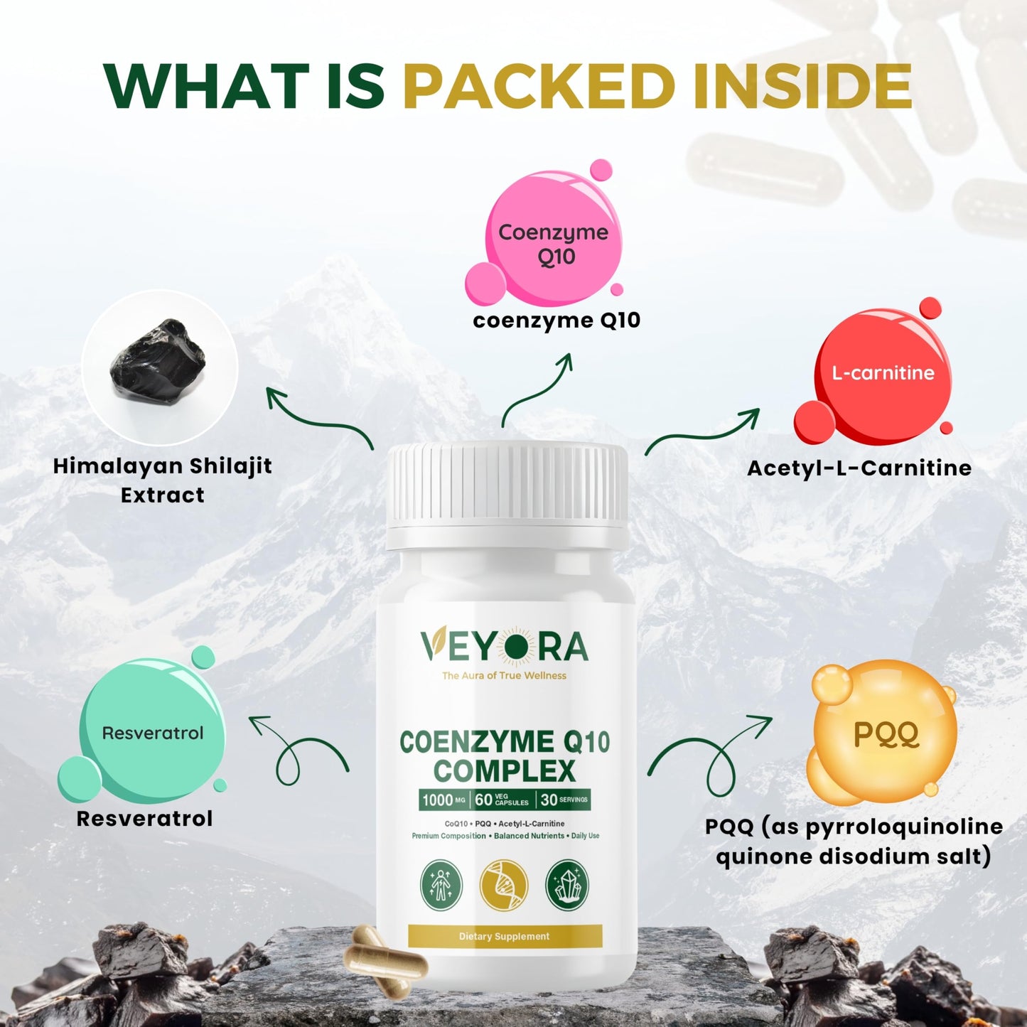 VEYORA Coenzyme Q10 Complex 60 Capsules