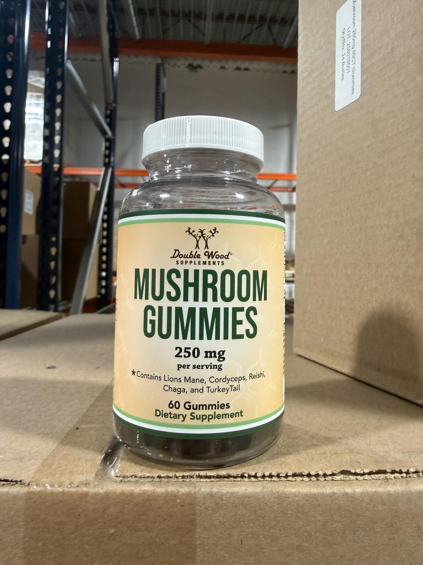 Double Wood Supplements Lion's Mane Mushroom 250mg Gummy, 60 Gummies